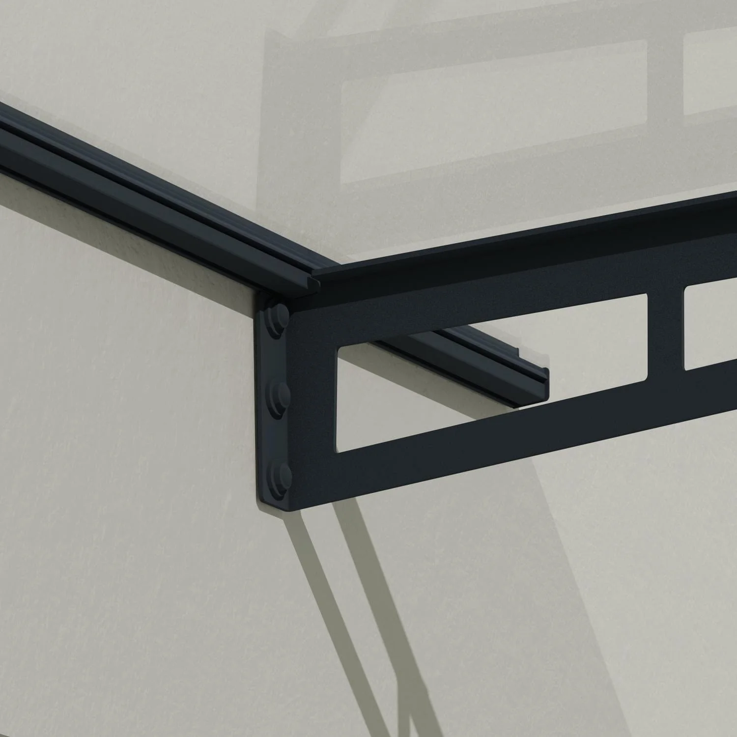 Palram - Canopia | Bremen Door Awning - Gray/Clear - Image 6