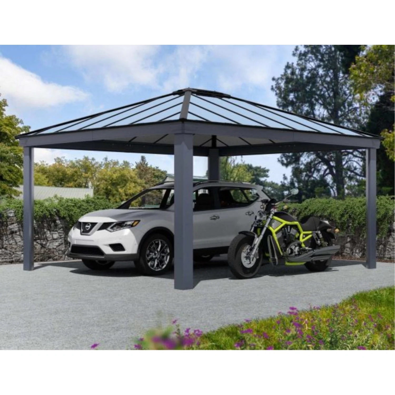 Palram - Canopia | Colorado Carport Kit - Grey Structure - Image 5