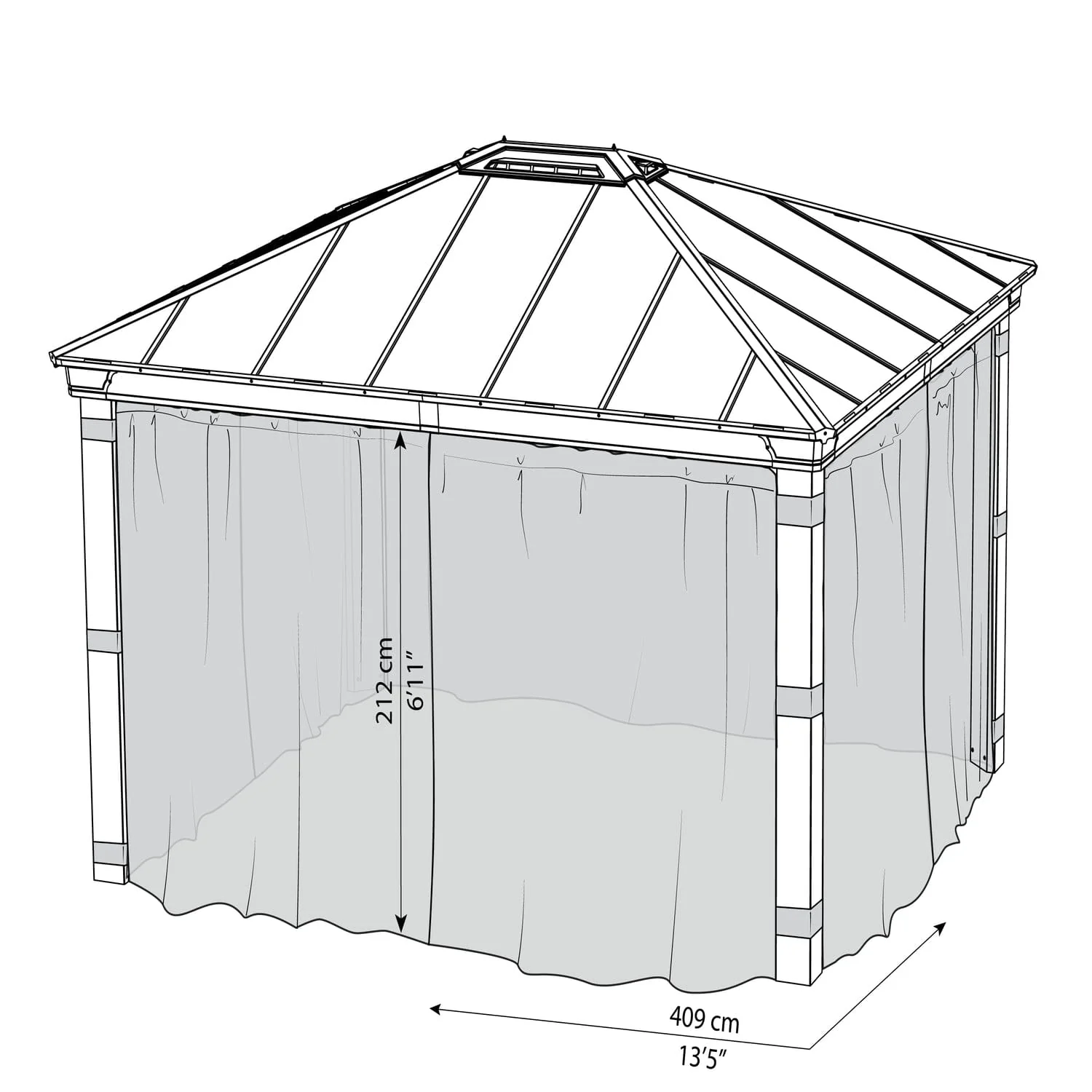 Palram - Canopia | Dallas 4300 12x14 ft Netting Set - Image 7