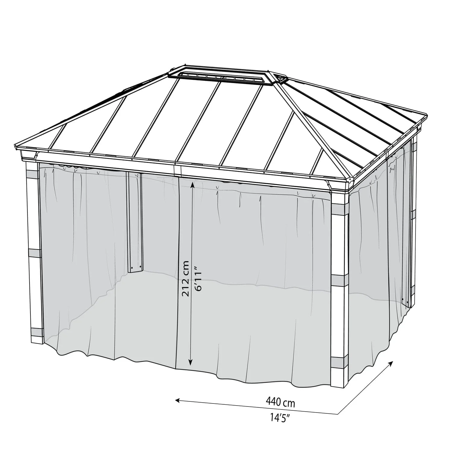 Palram - Canopia | Dallas 4900 12ft x16 ft Netting Set - Image 7