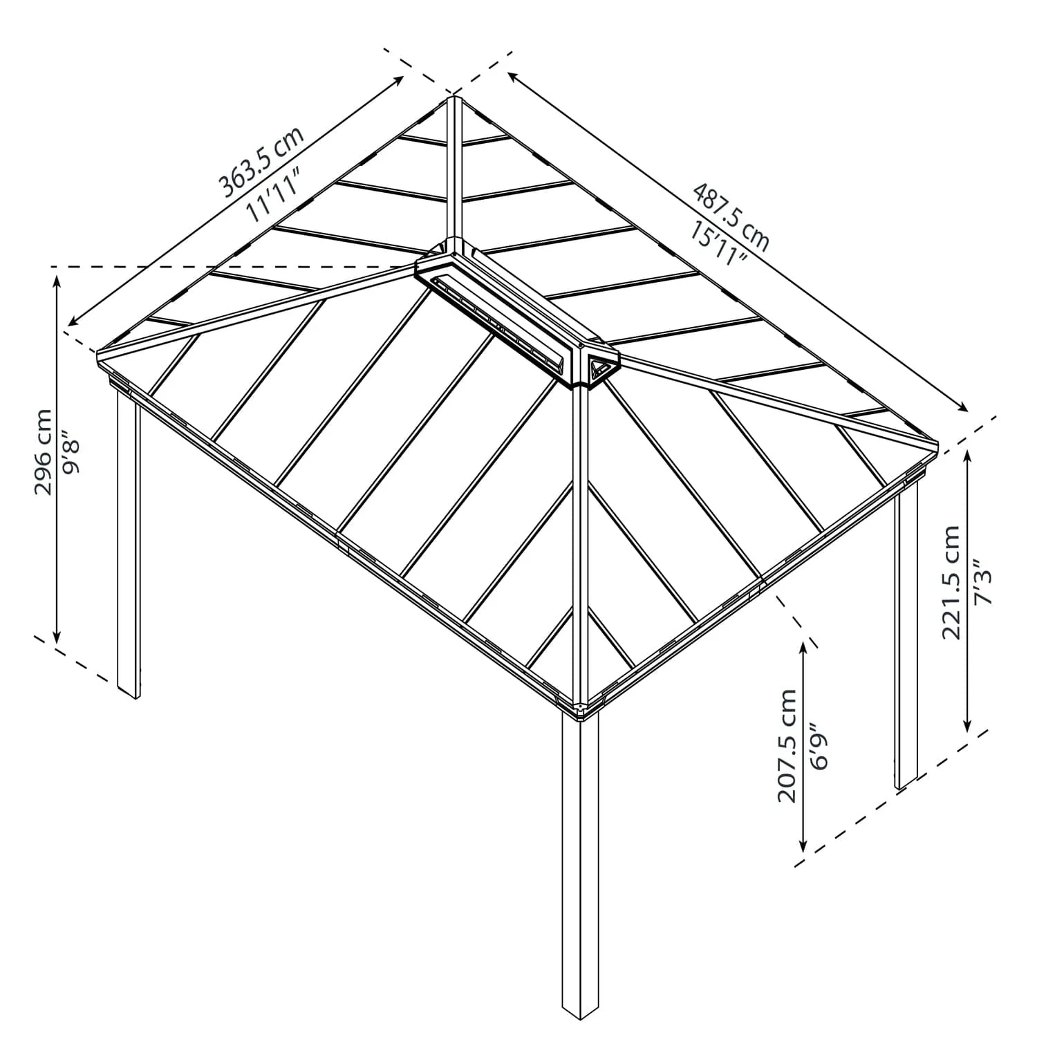 Palram - Canopia | Dallas 4900 16x12 ft Gazebo - Image 29