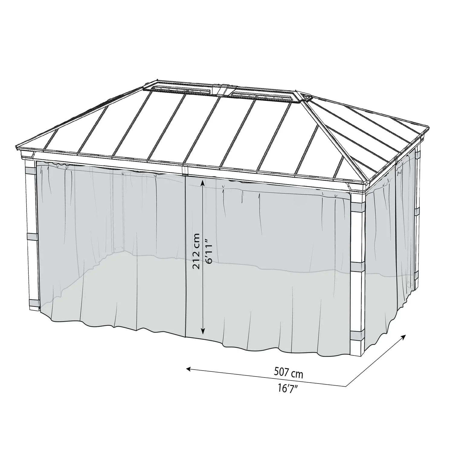 Palram - Canopia | Dallas 6100 12x20 Ft Netting Set - Image 7