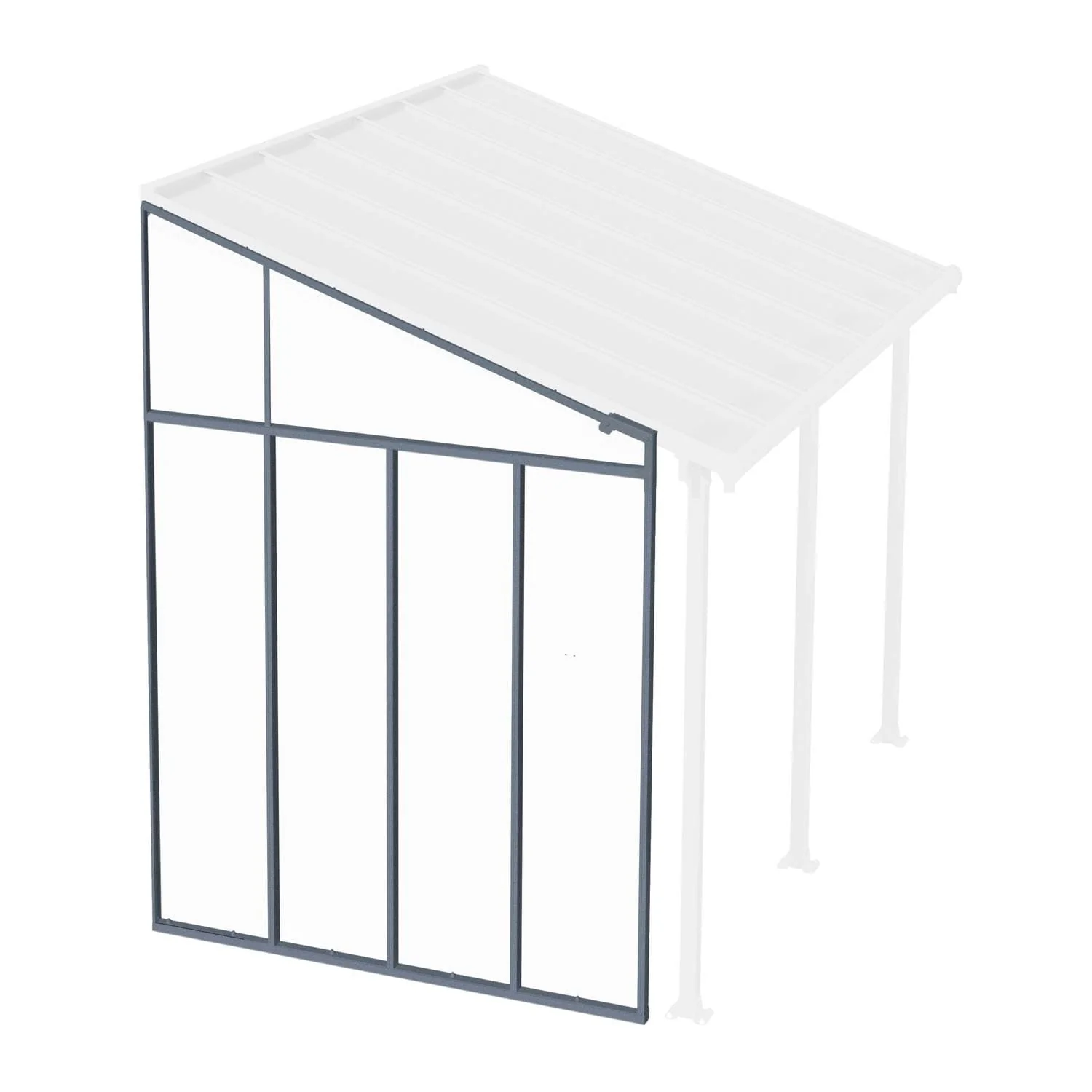 Palram - Canopia | Feria 13 ft Patio Cover Sidewall Kit - White - Image 3