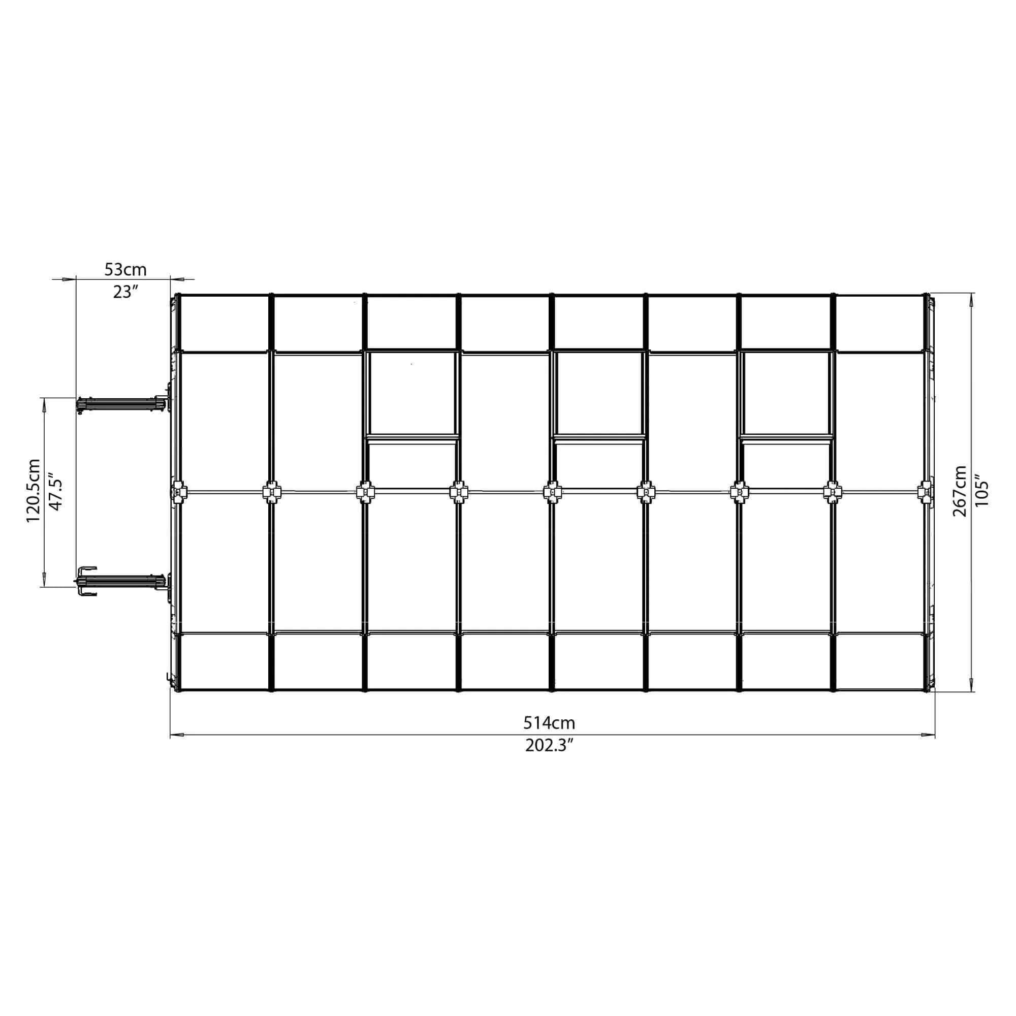 Palram - Canopia | Grand Gardener Greenhouse Kit - 8 ft Wide - Green - 6mm Twin-wall Polycarbonate Glazing - Image 18