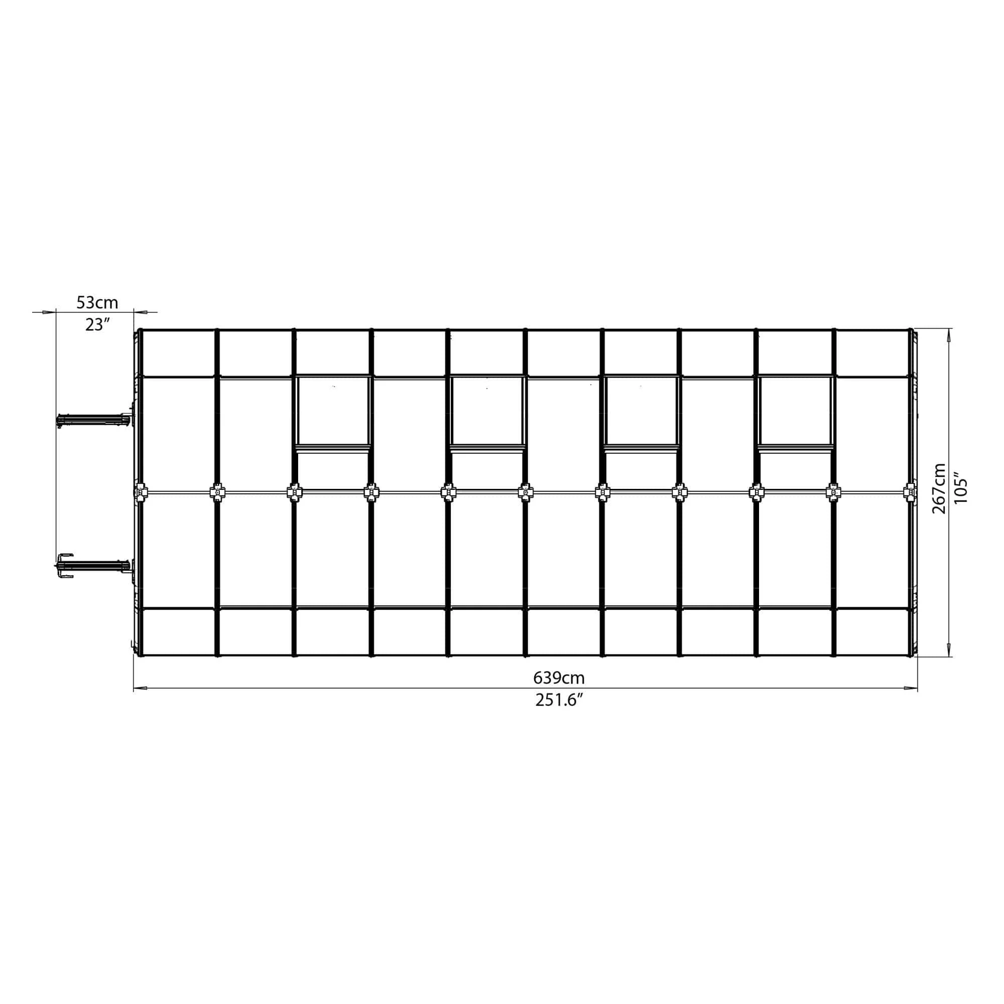 Palram - Canopia | Grand Gardener Greenhouse Kit - 8 ft Wide - Green - 6mm Twin-wall Polycarbonate Glazing - Image 22