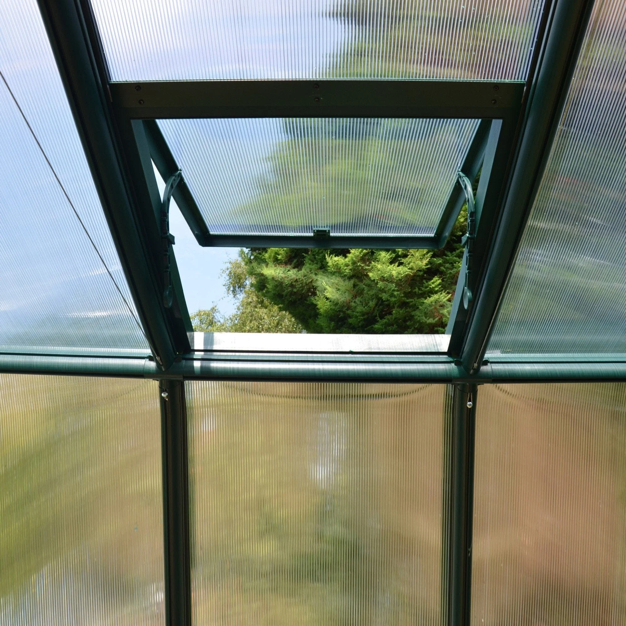 Palram - Canopia | Grand Gardener Greenhouse Kit - 8 ft Wide - Green - 6mm Twin-wall Polycarbonate Glazing - Image 6