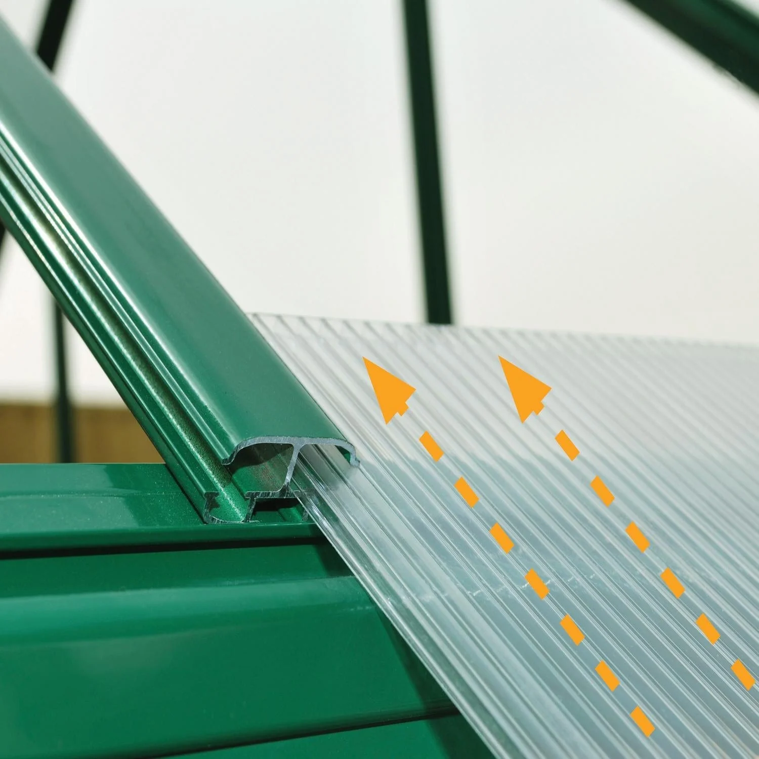 Palram - Canopia | 6x10 ft Hybrid Greenhouse Kit - Green With 0.8mm Polycarbonate Glazing - Image 16