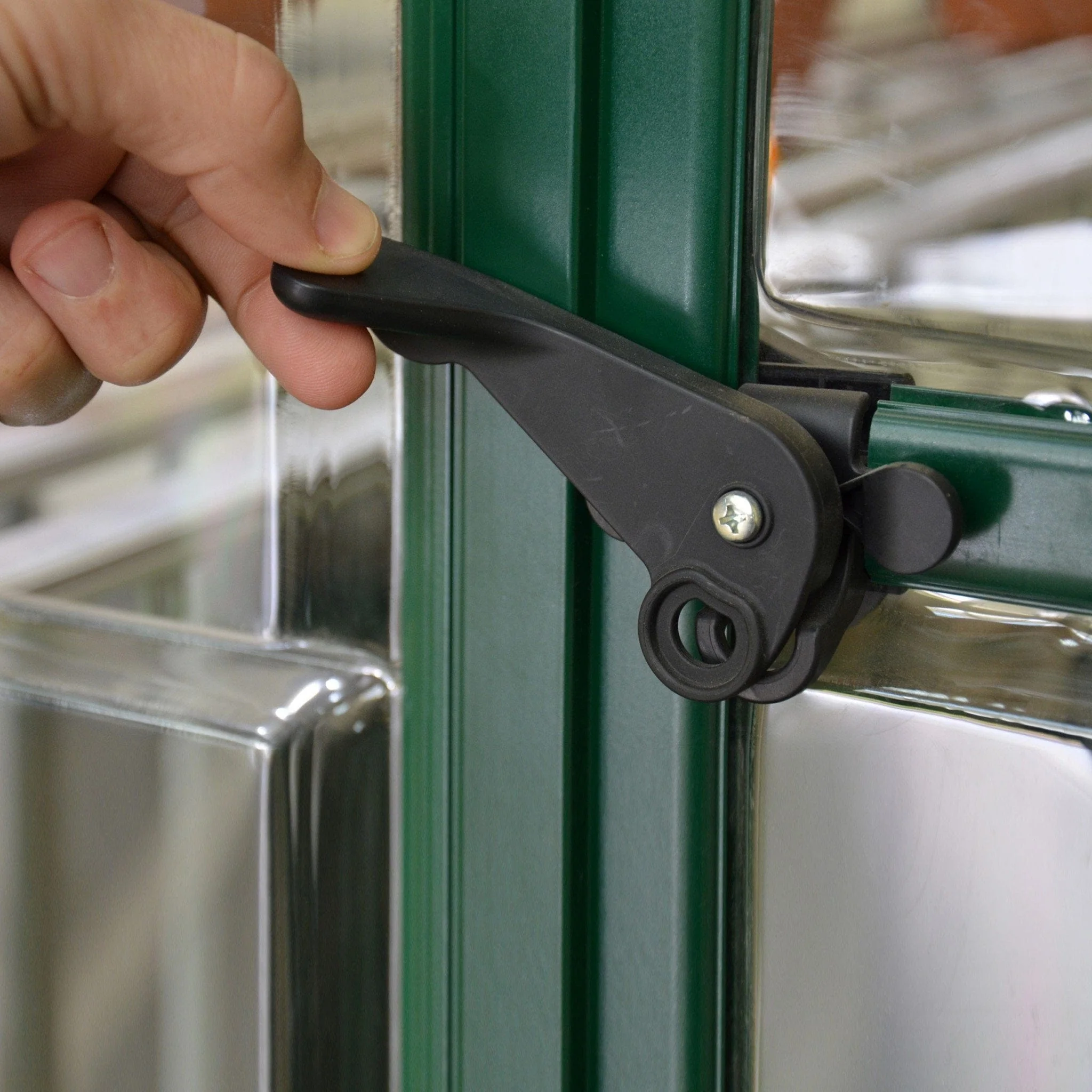 Palram - Canopia | 6x4 ft Hybrid Greenhouse Kit - Green With 0.8mm Polycarbonate Glazing - Image 13