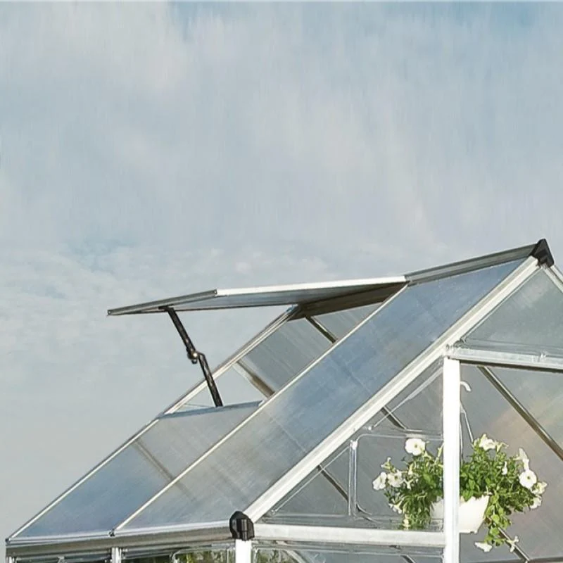 Palram - Canopia | 6x8 ft Hybrid Greenhouse Kit - Green With 0.8mm Polycarbonate Glazing - Image 8