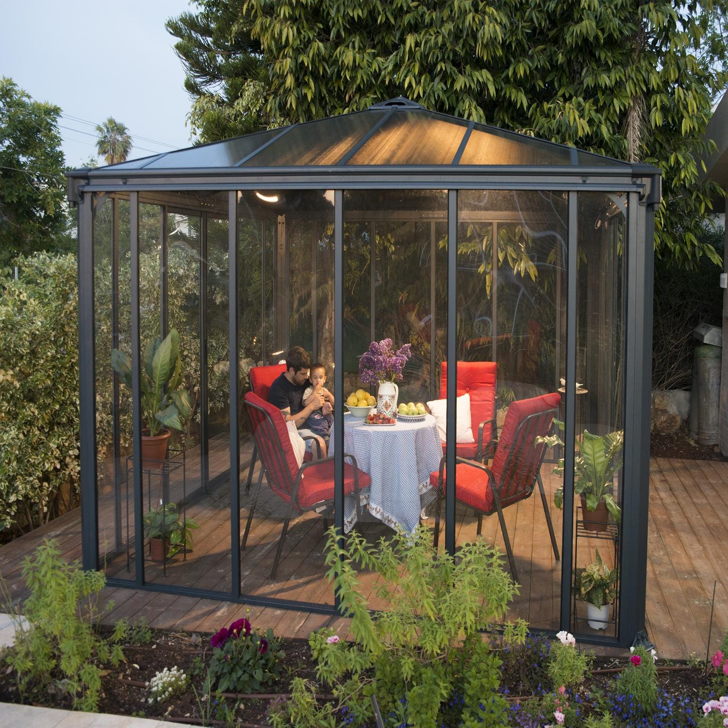 Palram - Canopia | Ledro Enclosed Gazebo - Gray - Image 10