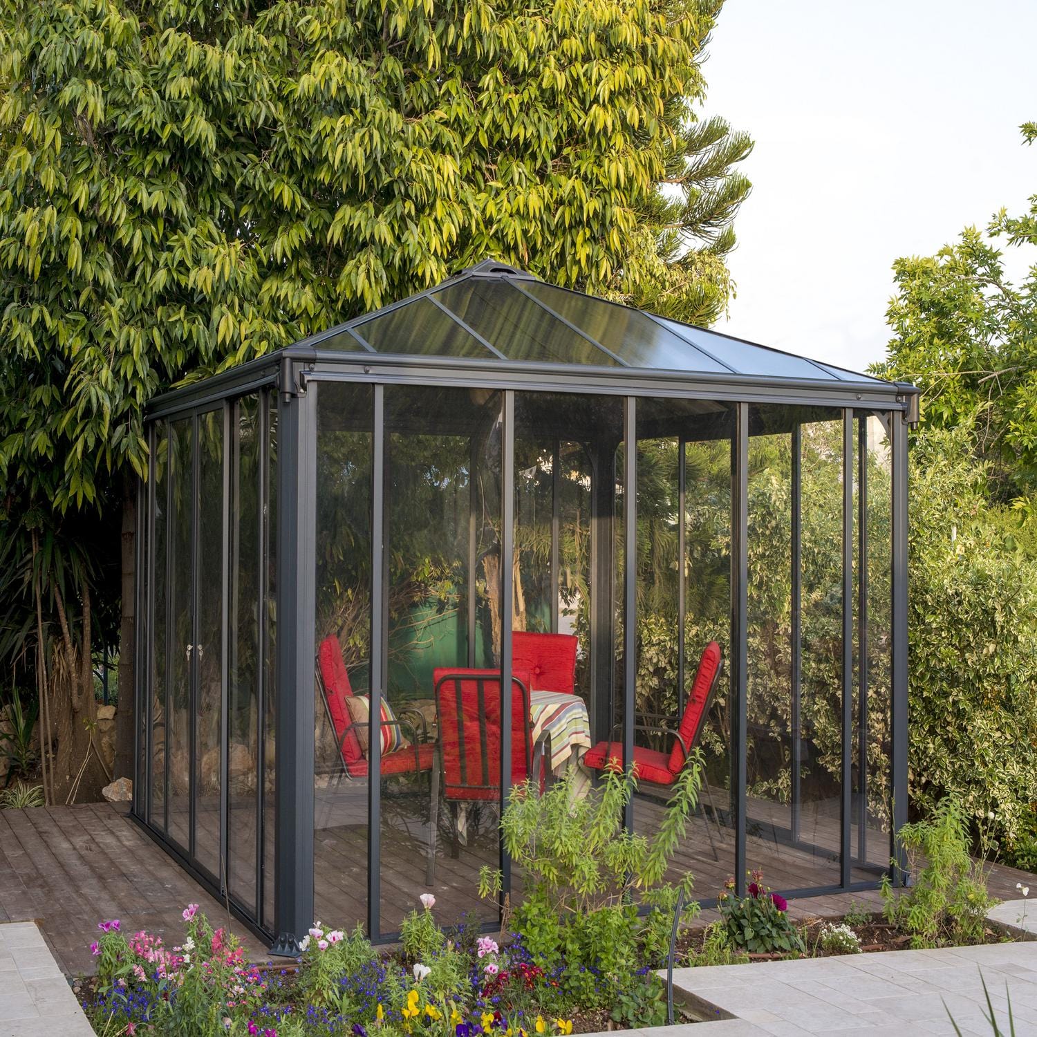 Palram - Canopia | Ledro Enclosed Gazebo - Gray - Image 11