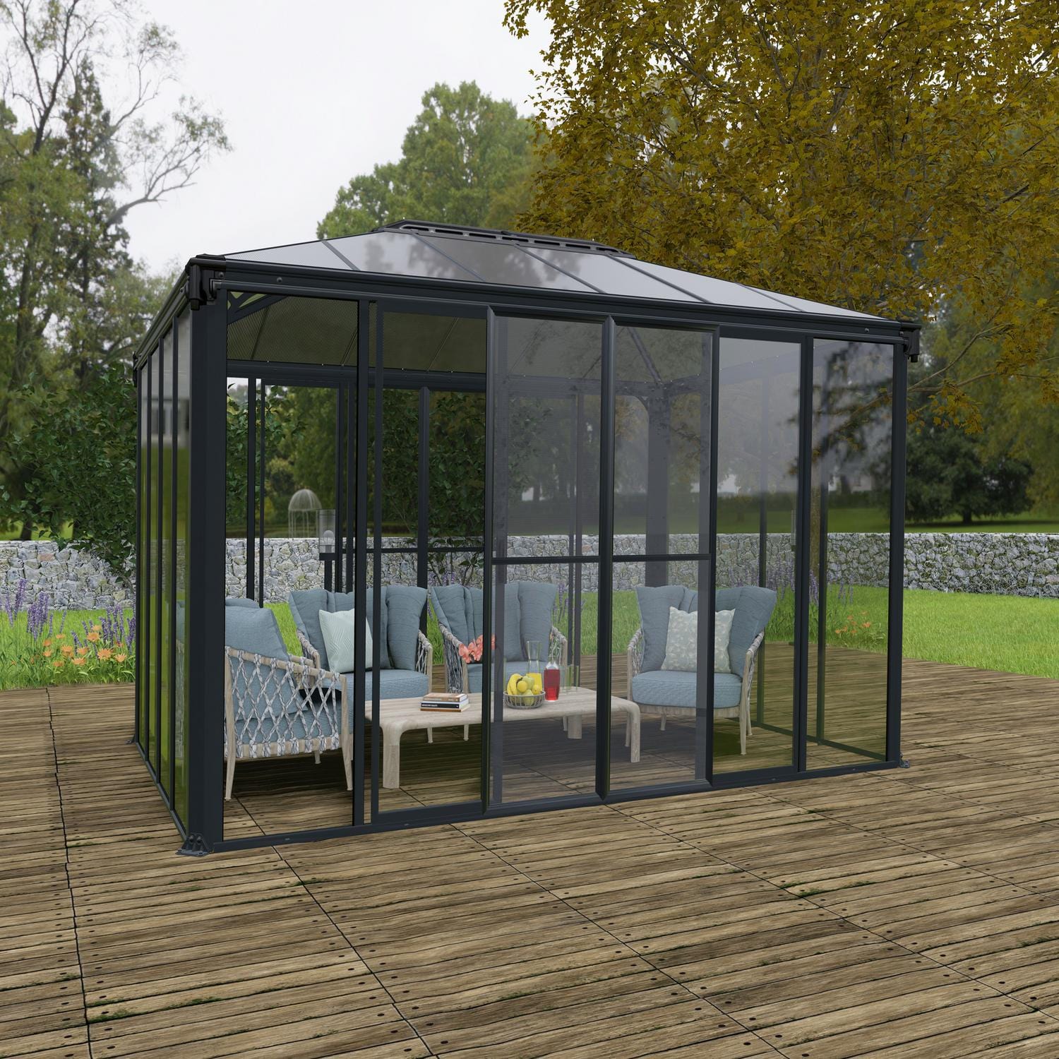 Palram - Canopia | Ledro Enclosed Gazebo - Gray - Image 14