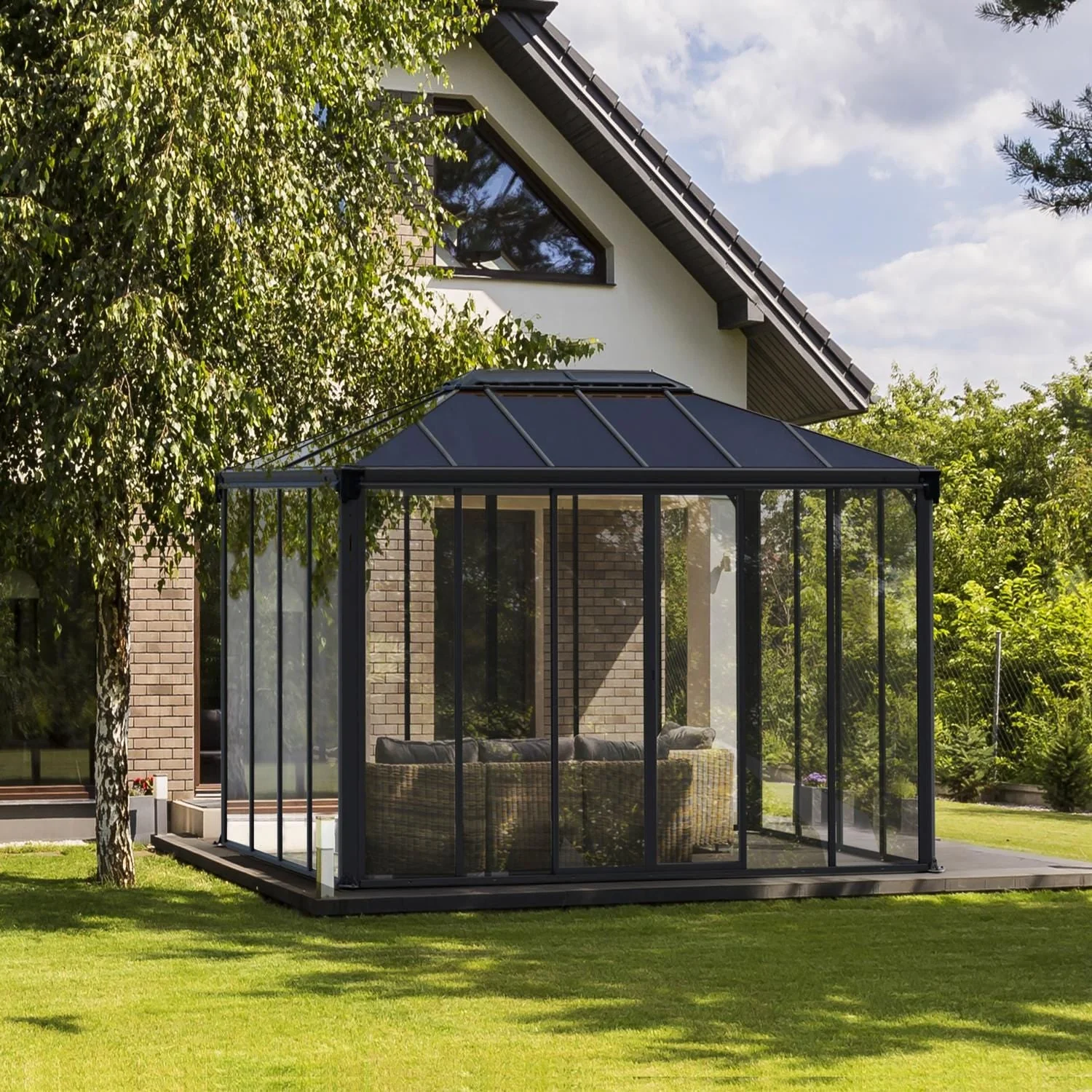 Palram - Canopia | Ledro Enclosed Gazebo - Gray - Image 18