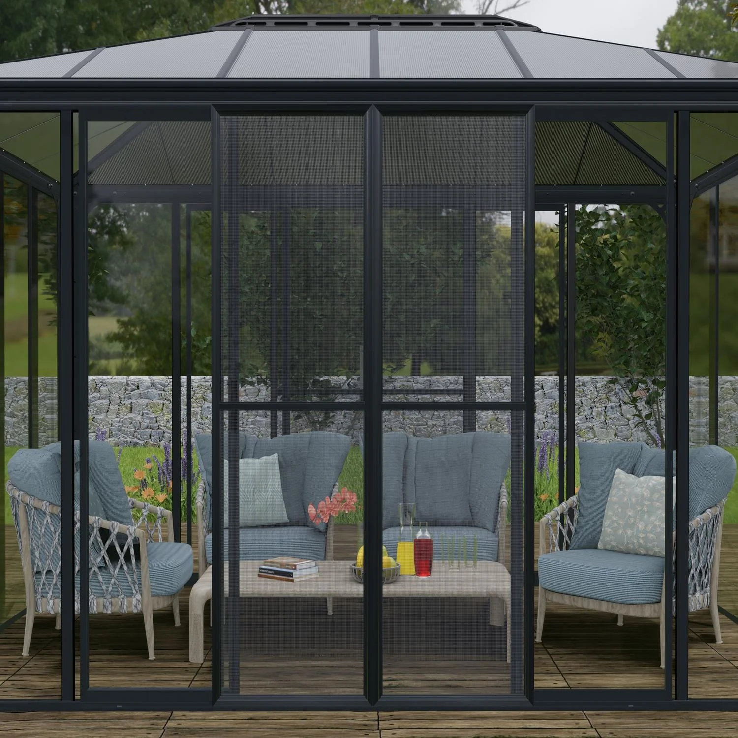 Palram - Canopia | Ledro Enclosed Gazebo - Gray - Image 19