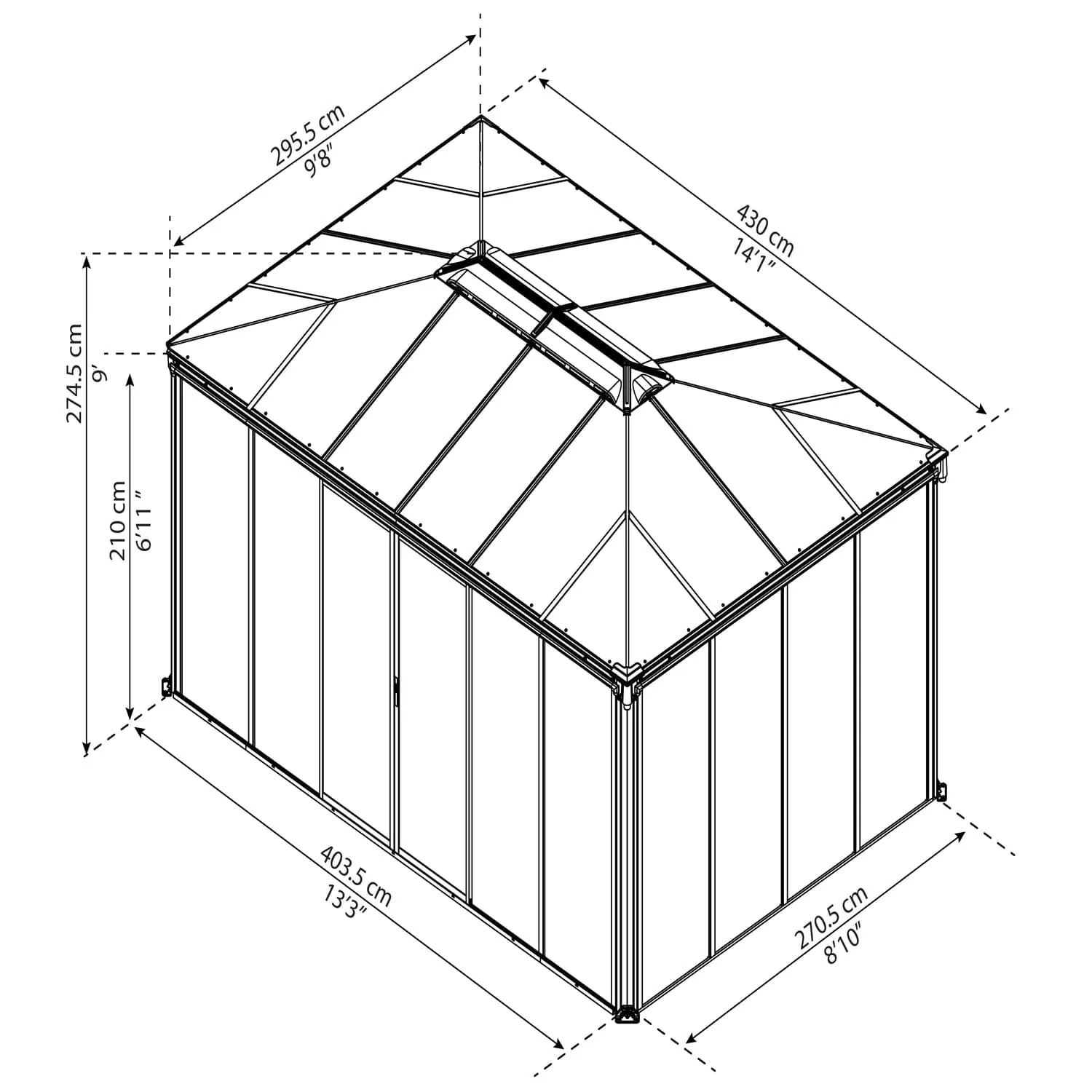 Palram - Canopia | Ledro Enclosed Gazebo - Gray - Image 27