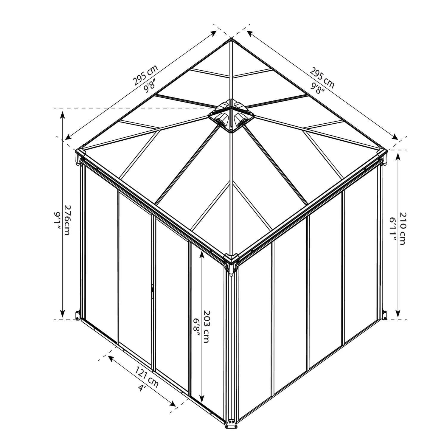 Palram - Canopia | Ledro Enclosed Gazebo - Gray - Image 28