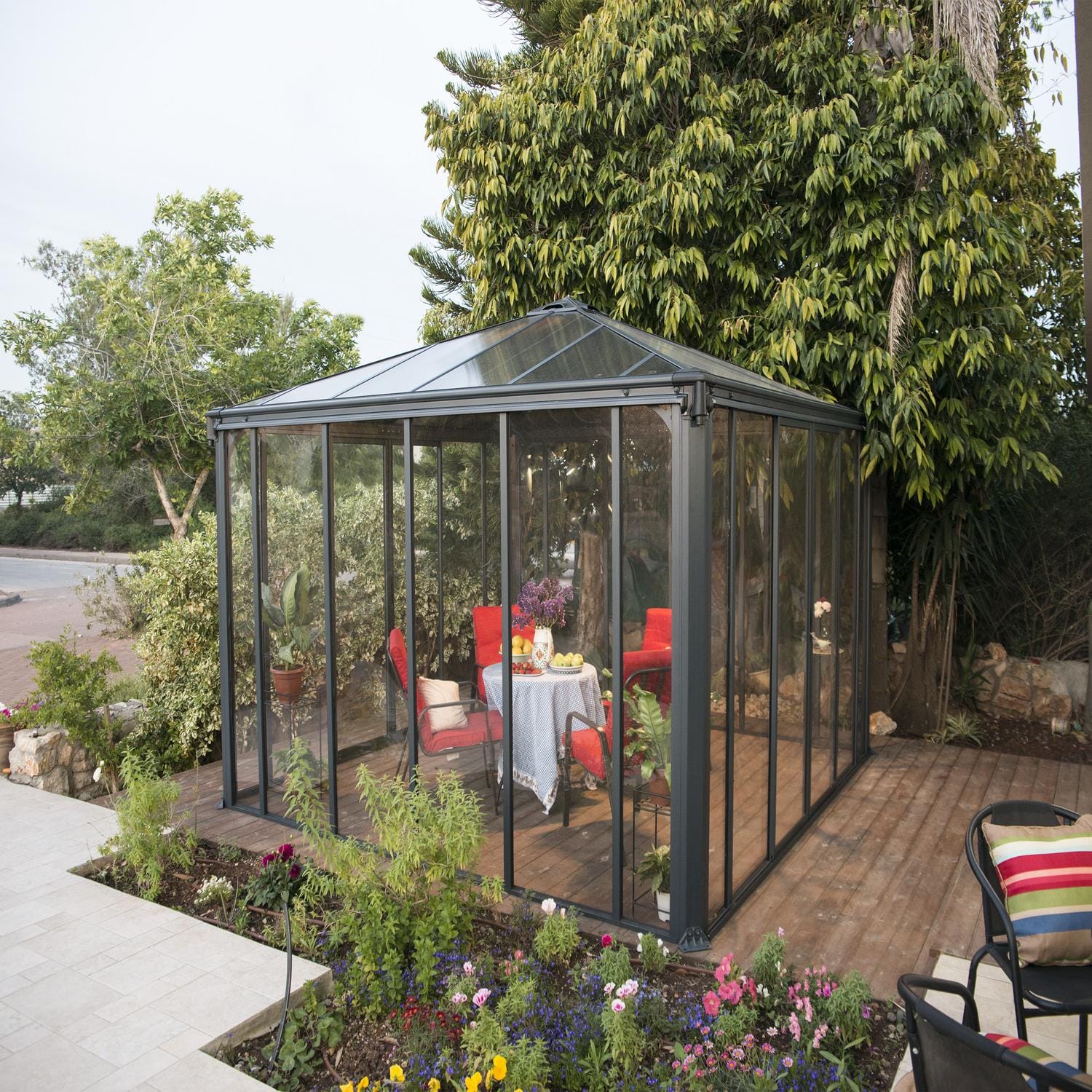 Palram - Canopia | Ledro Enclosed Gazebo - Gray - Image 6