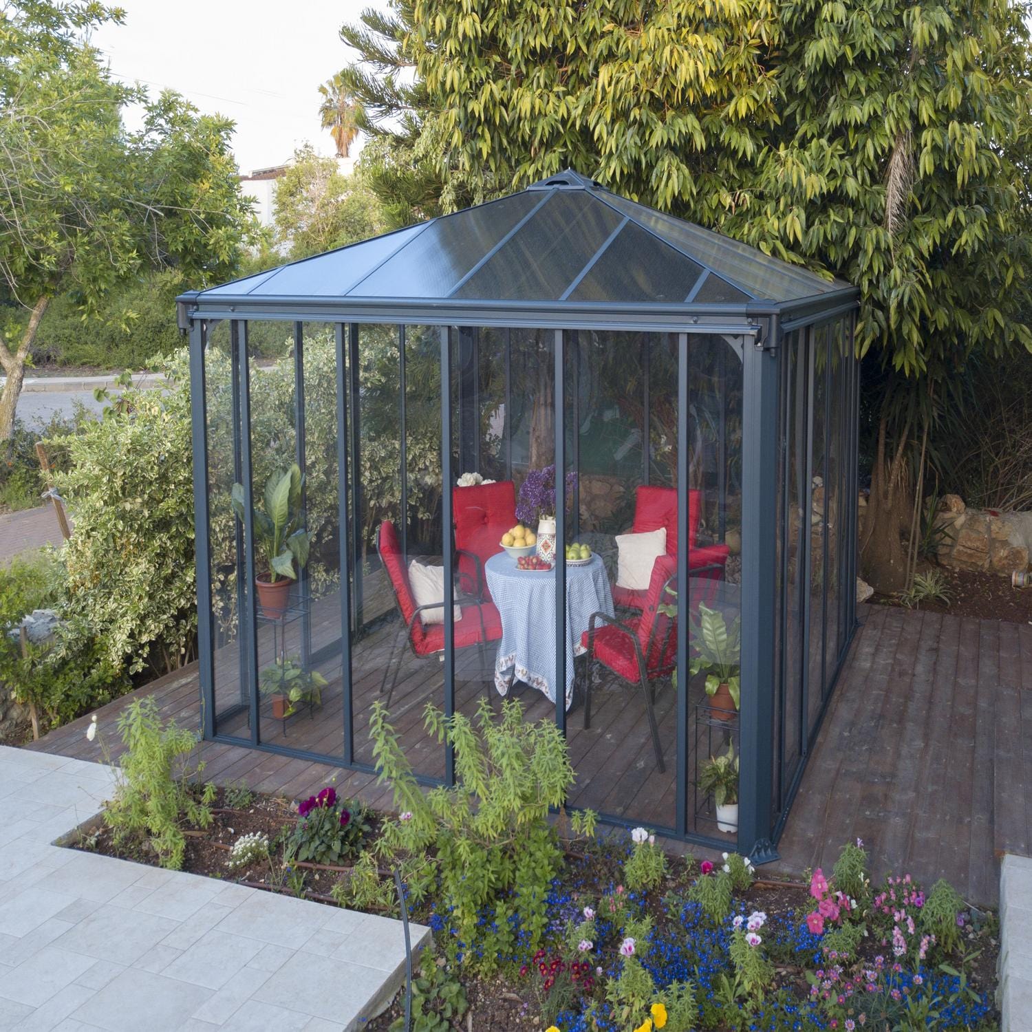 Palram - Canopia | Ledro Enclosed Gazebo - Gray - Image 8