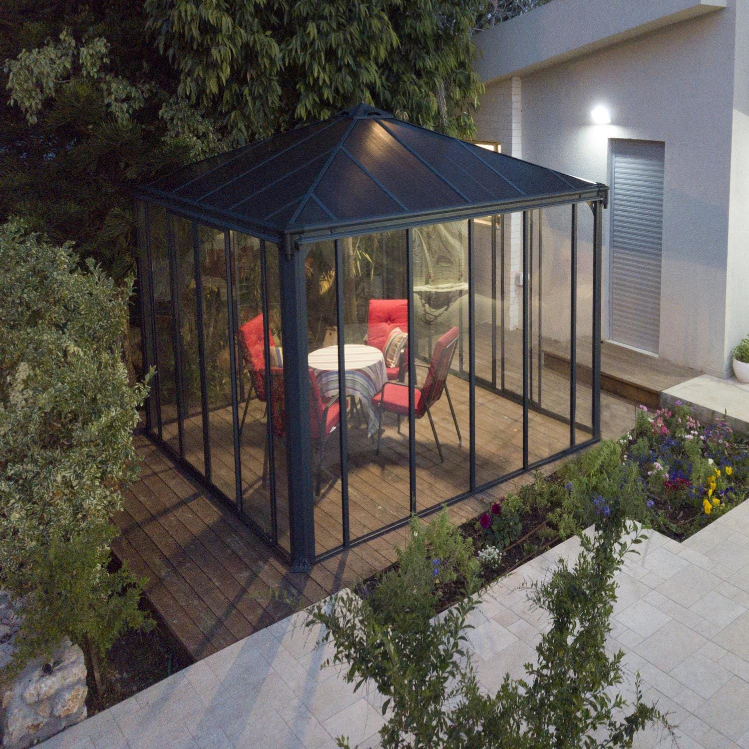 Palram - Canopia | Ledro Enclosed Gazebo - Gray - Image 9