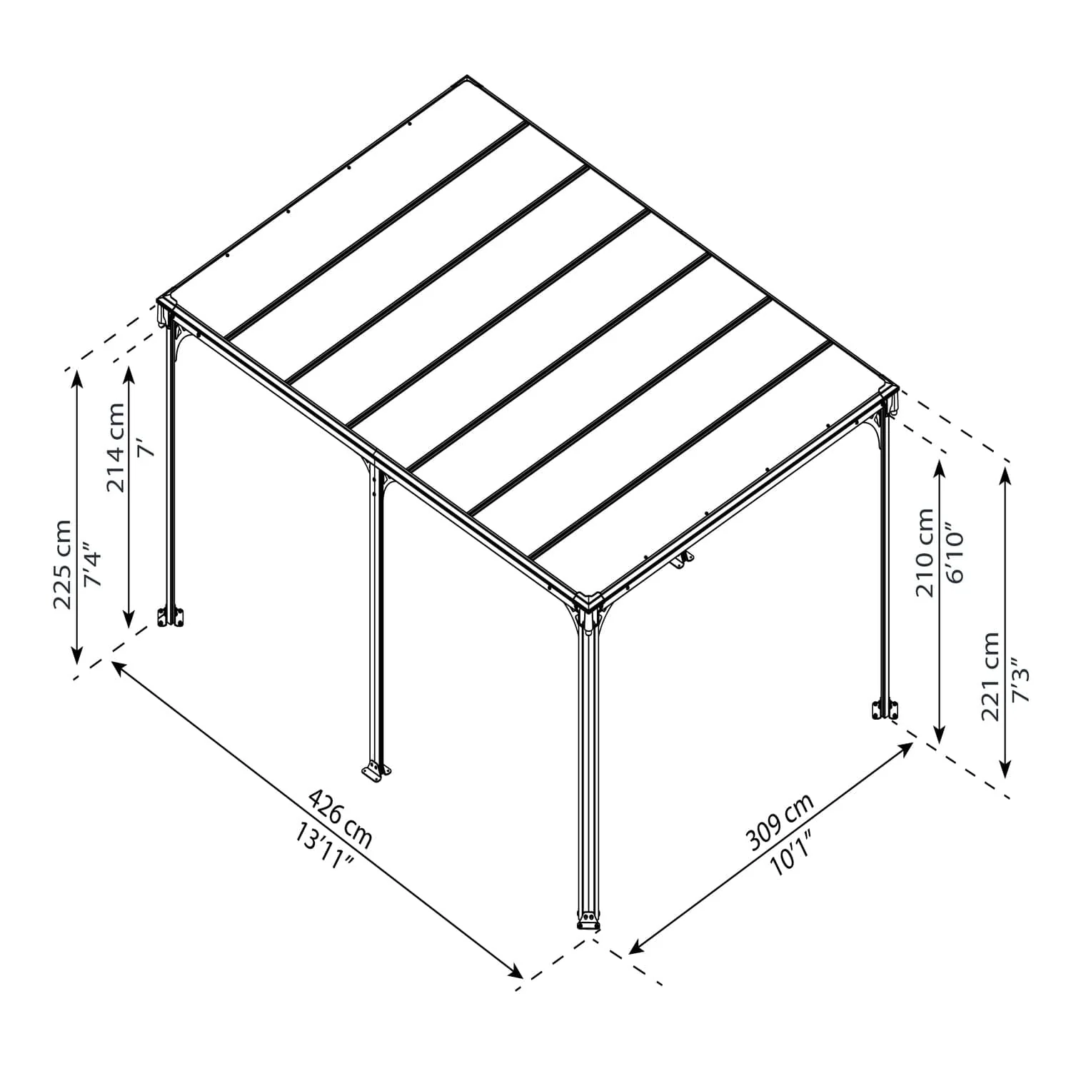 Palram - Canopia | Milano 4300 10x14 ft Gazebo - Image 11