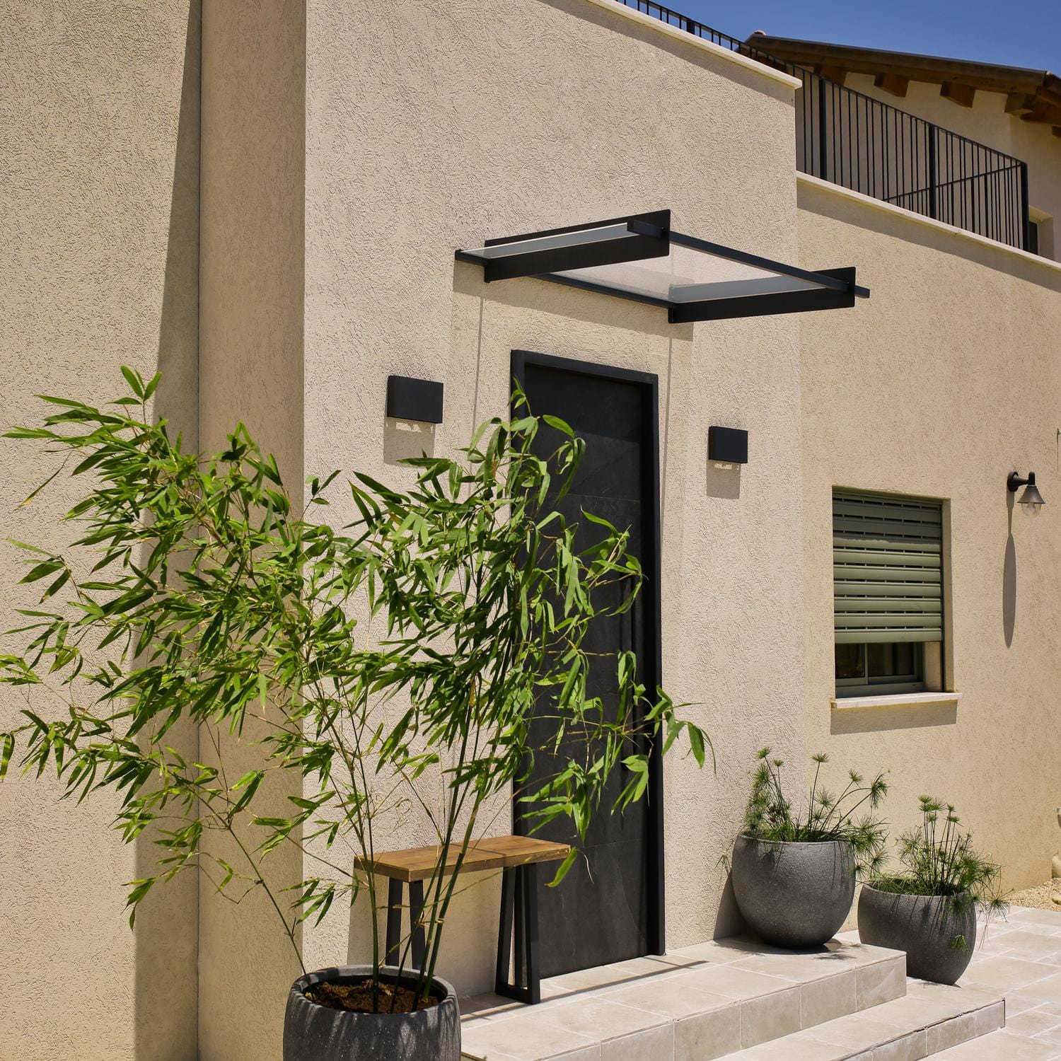 Palram - Canopia | Nancy Door Awning - Gray/Clear - Image 10
