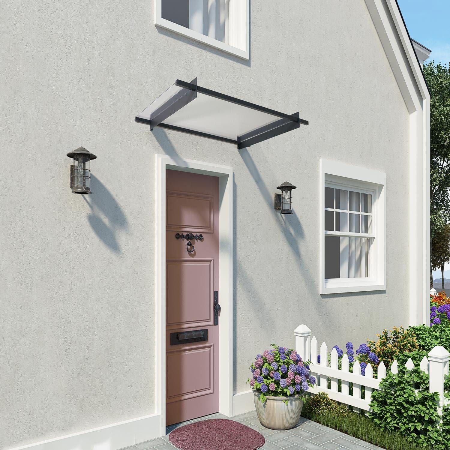 Palram - Canopia | Nancy Door Awning - Gray/Clear - Image 13