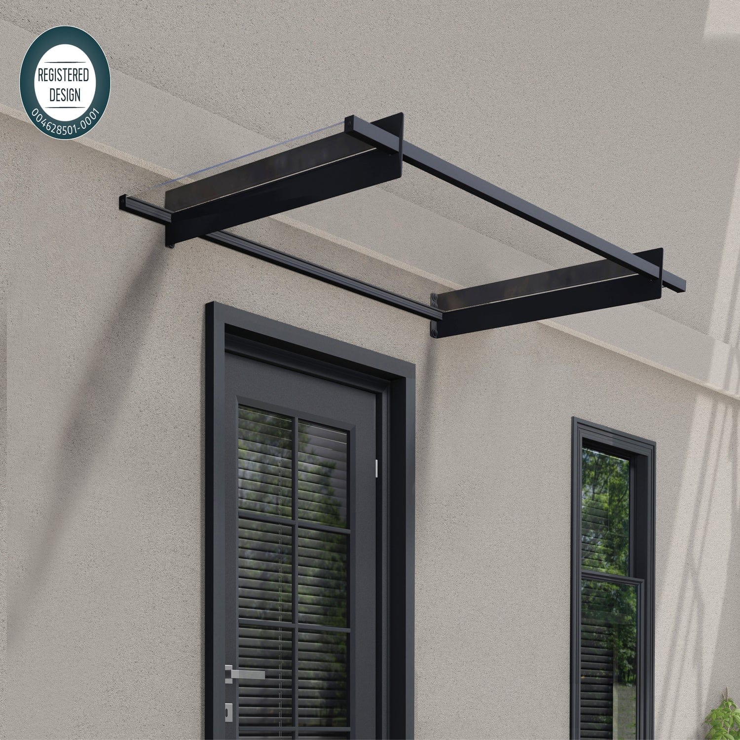 Palram - Canopia | Nancy Door Awning - Gray/Clear - Image 19