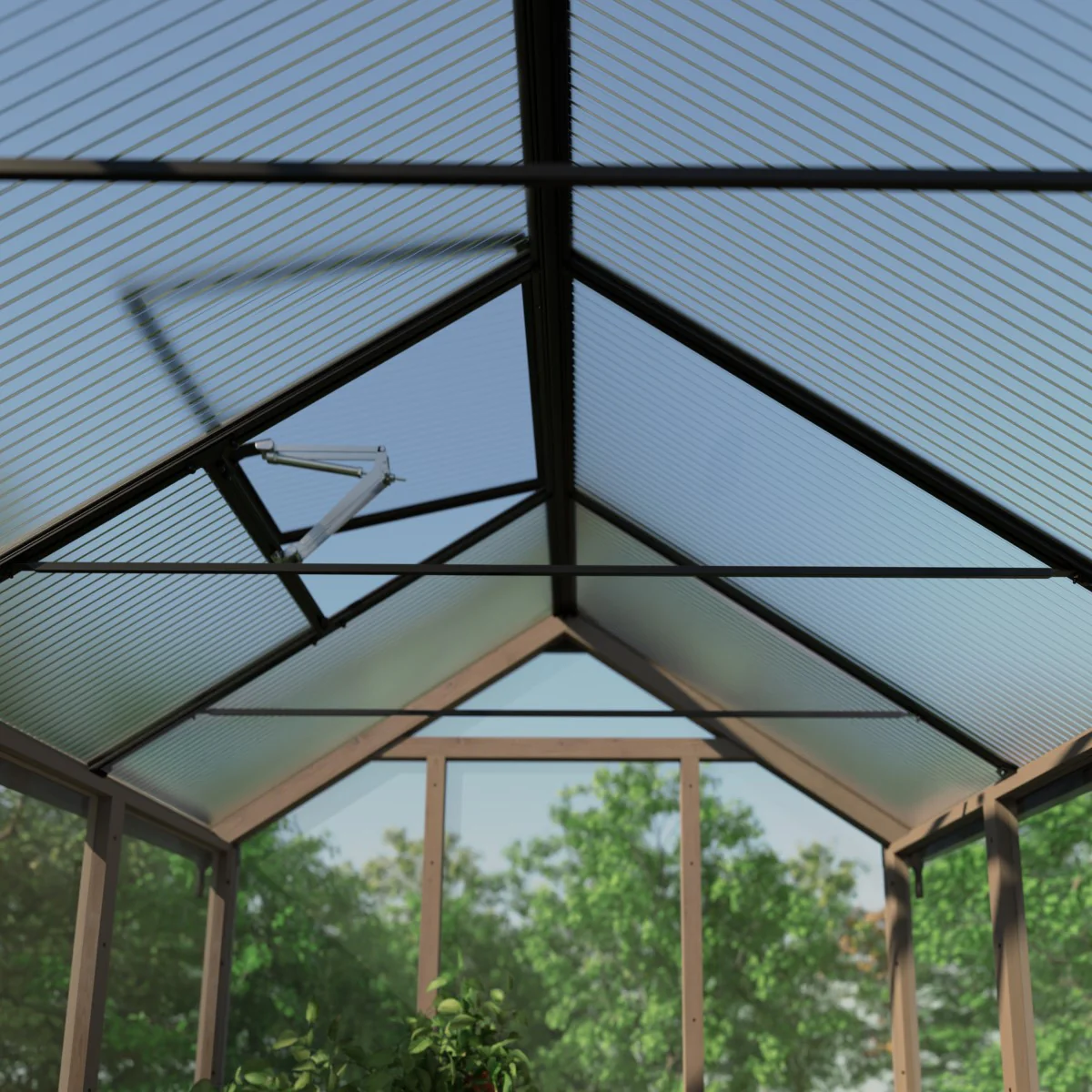 Palram - Canopia | Natura 8 ft Series - Cedar Wood Greenhouse Kit - Image 5