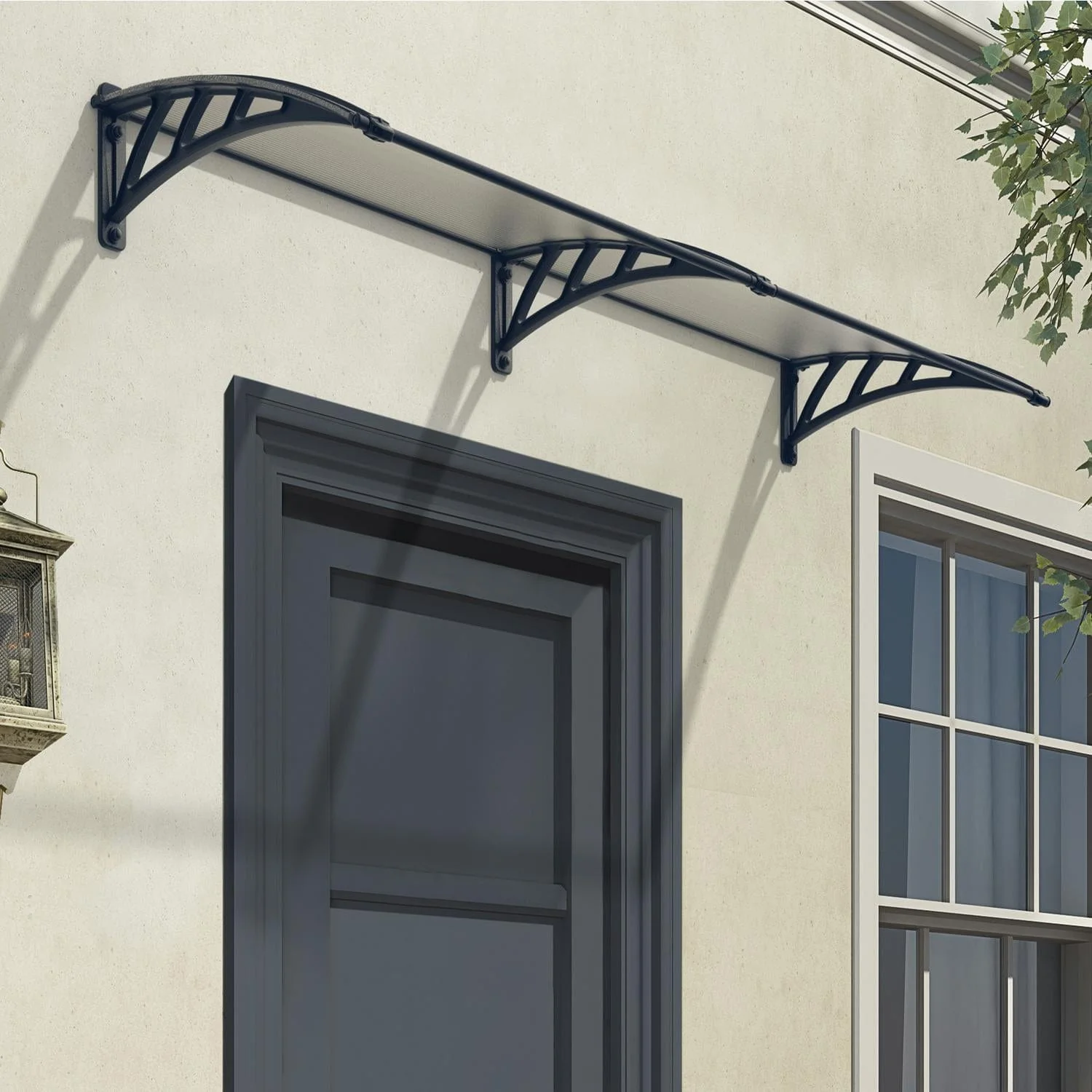 Palram - Canopia | Neo 2360 8x3 ft Awning - Gray/Clear - Image 3