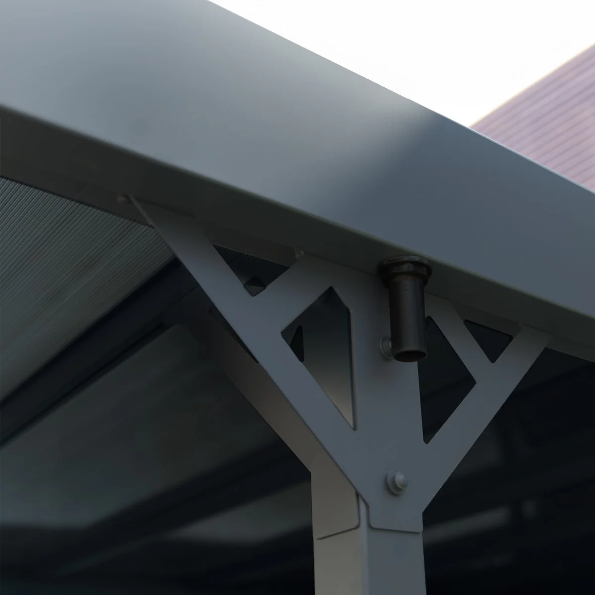 Palram - Canopia | Palma 5000 Carport/Patio Cover - Gray/Gray - 16X10x7 ft - Image 5