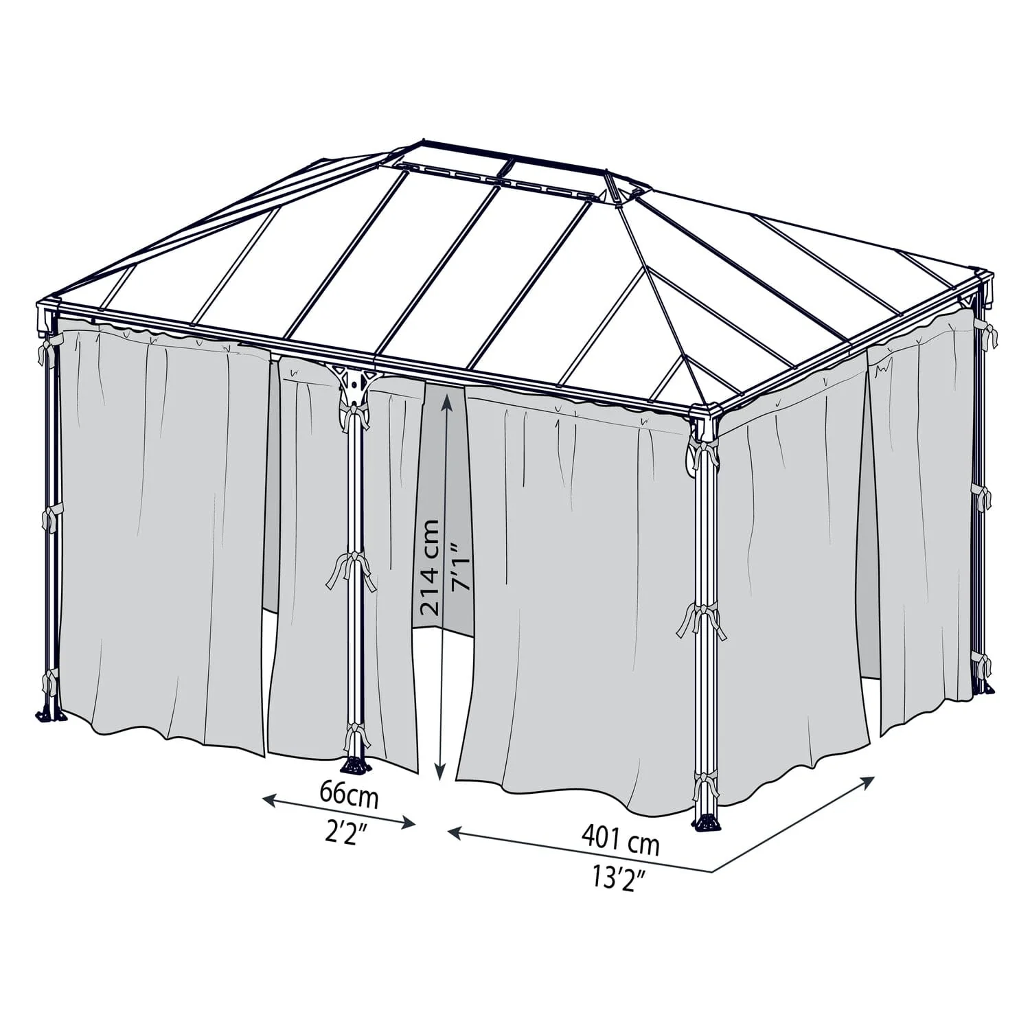 Palram - Canopia | Patio Cover Blinds 10x10 ft - White - Image 3