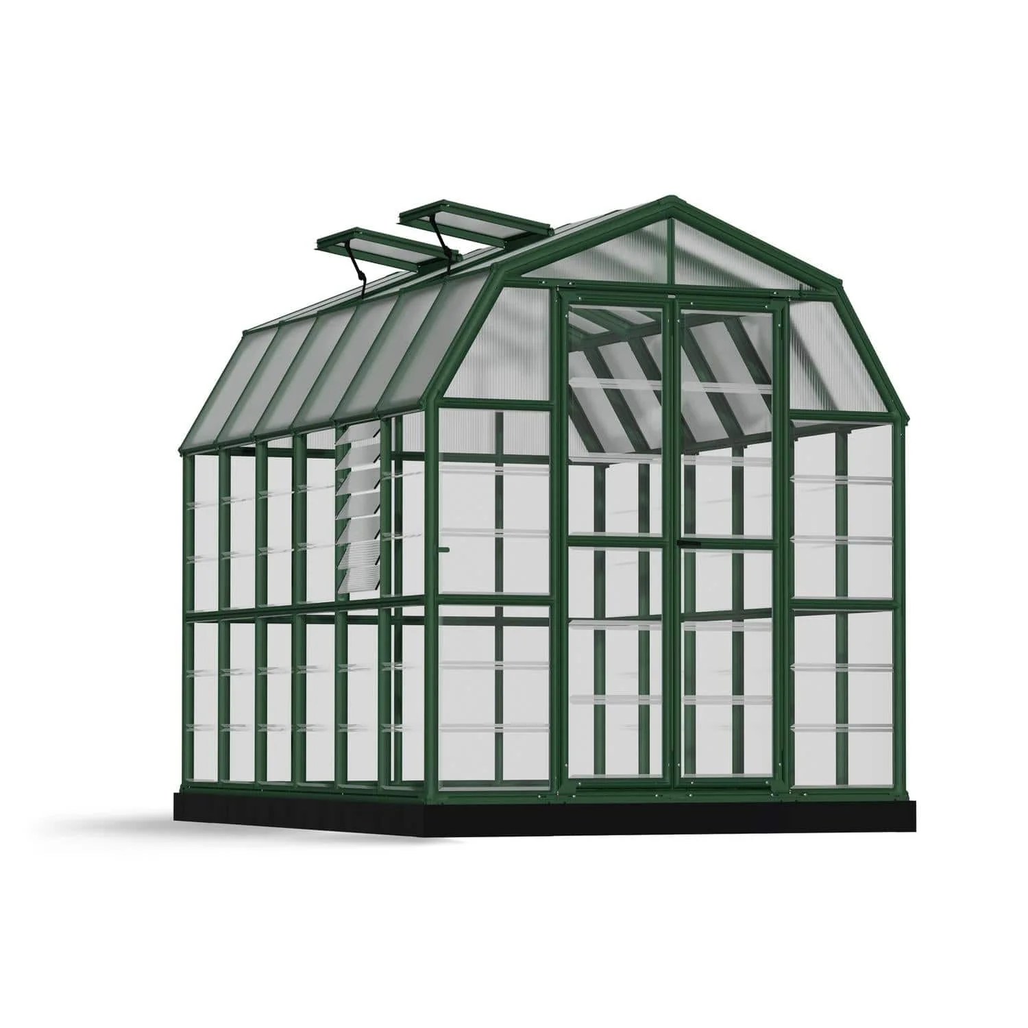 Palram - Canopia | Prestige 8x12 ft Clear Greenhouse Kit Package With 0.8mm Polycarbonate Glazing