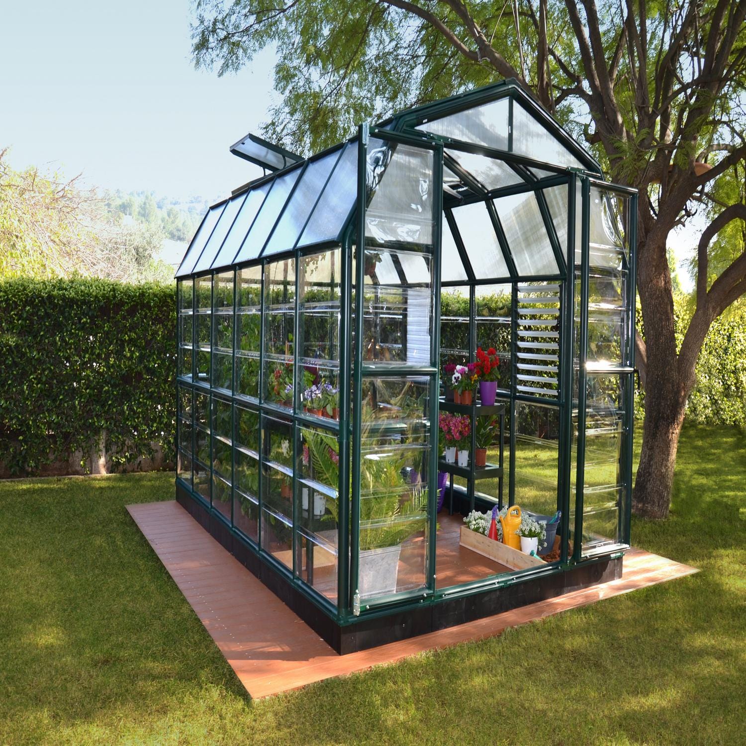 Palram - Canopia | Prestige 8x12 ft Clear Greenhouse Kit Package With 0.8mm Polycarbonate Glazing - Image 4