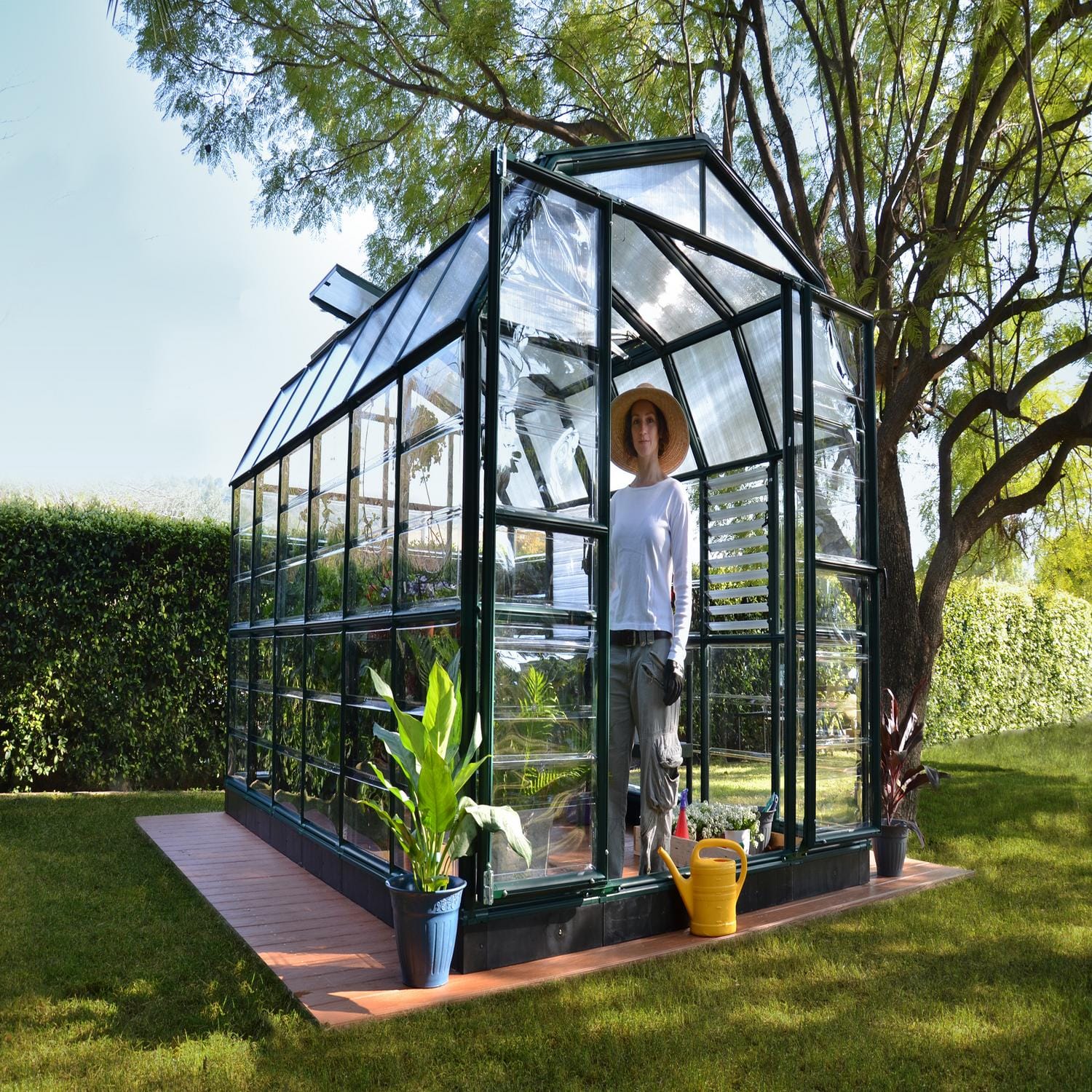 Palram - Canopia | Prestige 8x12 ft Clear Greenhouse Kit Package With 0.8mm Polycarbonate Glazing - Image 5