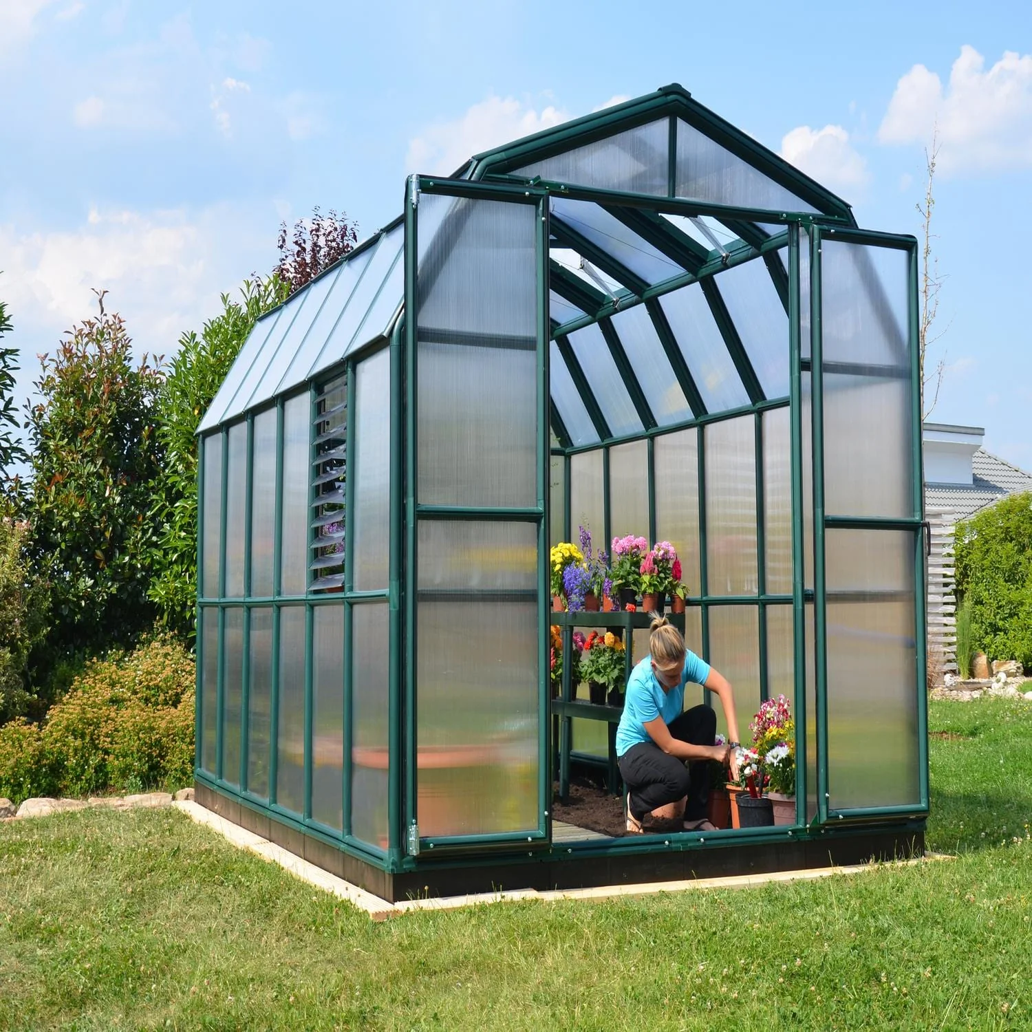 Palram - Canopia | Prestige 8x12 ft Twin-Wall Greenhouse Kit Package With 6mm Twin-wall Polycarbonate Glazing - Image 3