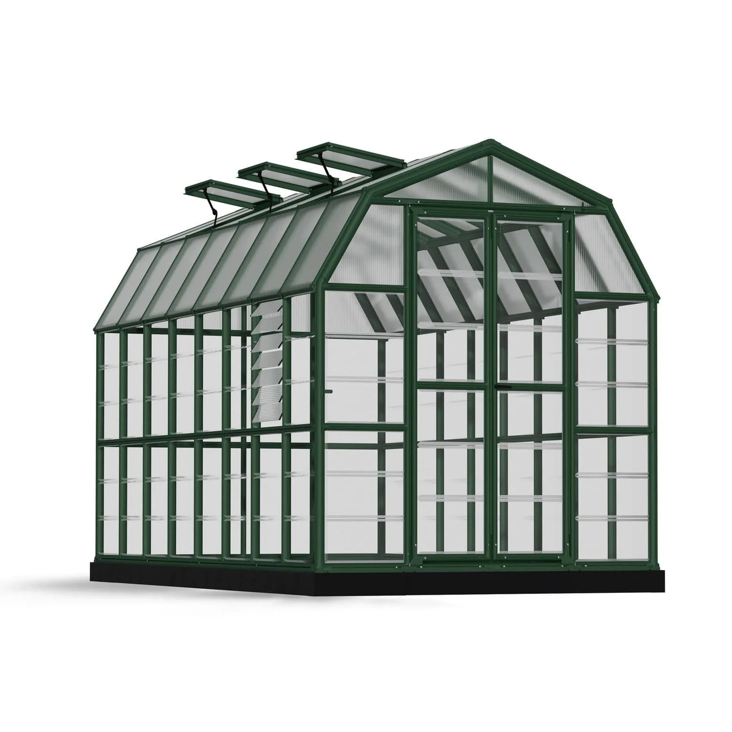 Palram - Canopia | Prestige 8x16 ft Clear Greenhouse Kit Package with 0.8mm Polycarbonate Glazing
