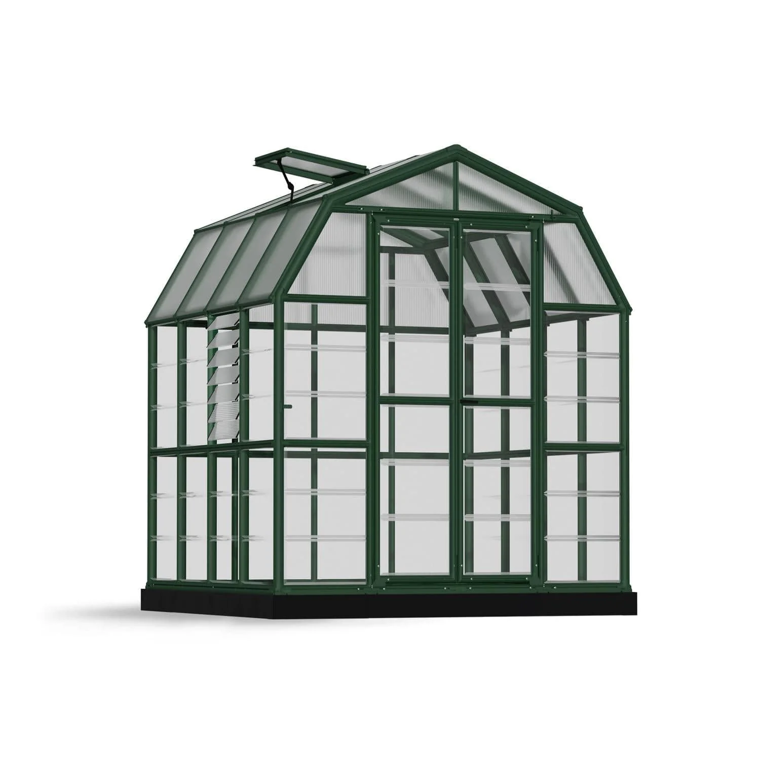Palram - Canopia | Prestige 8x8 ft Clear Greenhouse Kit Package With 0.8mm Polycarbonate Glazing