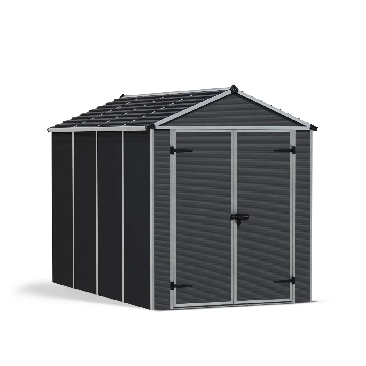 Palram - Canopia | Rubicon 6ft Ultra Durable Outdoor Storage Shed for Garden Dark Grey Series - Image 3