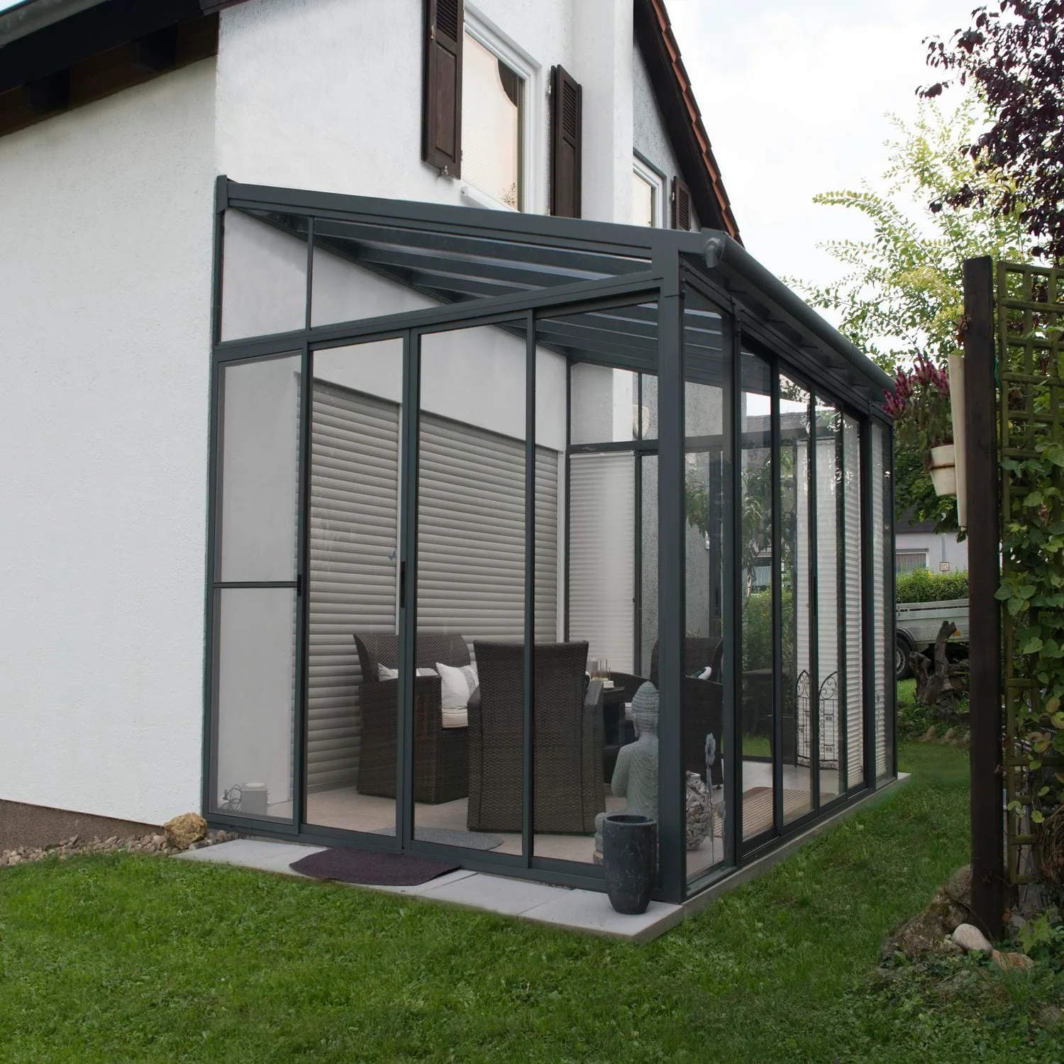 Palram - Canopia | SanRemo 10x14 ft Patio Enclosure - Gray/Clear - Image 6