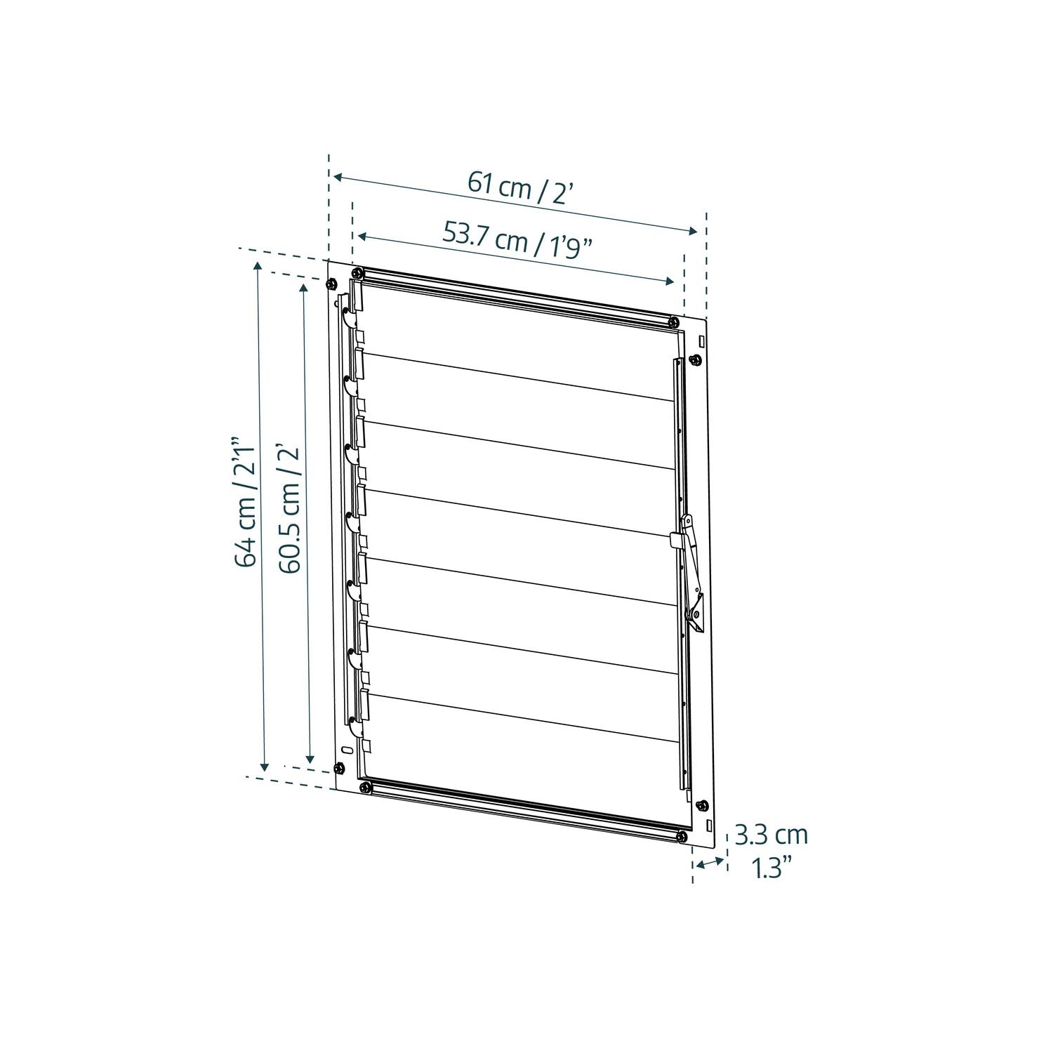 Palram - Canopia | Side Louver Greenhouse Window for Most Canopia Greenhouses - Image 3