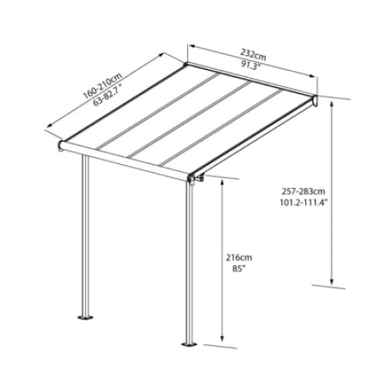 Palram - Canopia | Sierra Patio Cover - 7.5ft Wide - Image 4