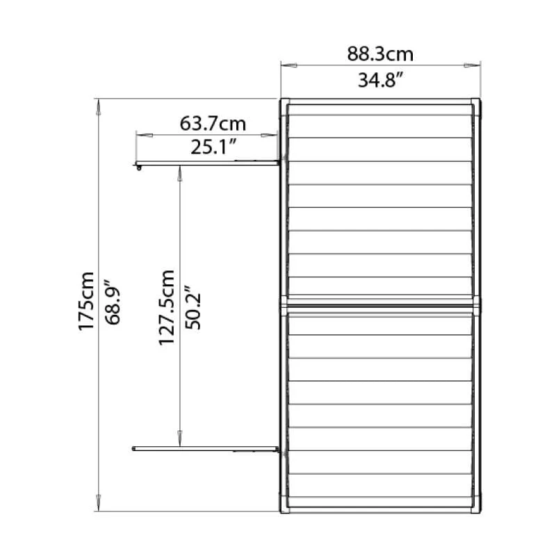 Palram - Canopia | SkyLight Polycarbonate Storage Shed - 6ft Wide - Image 17