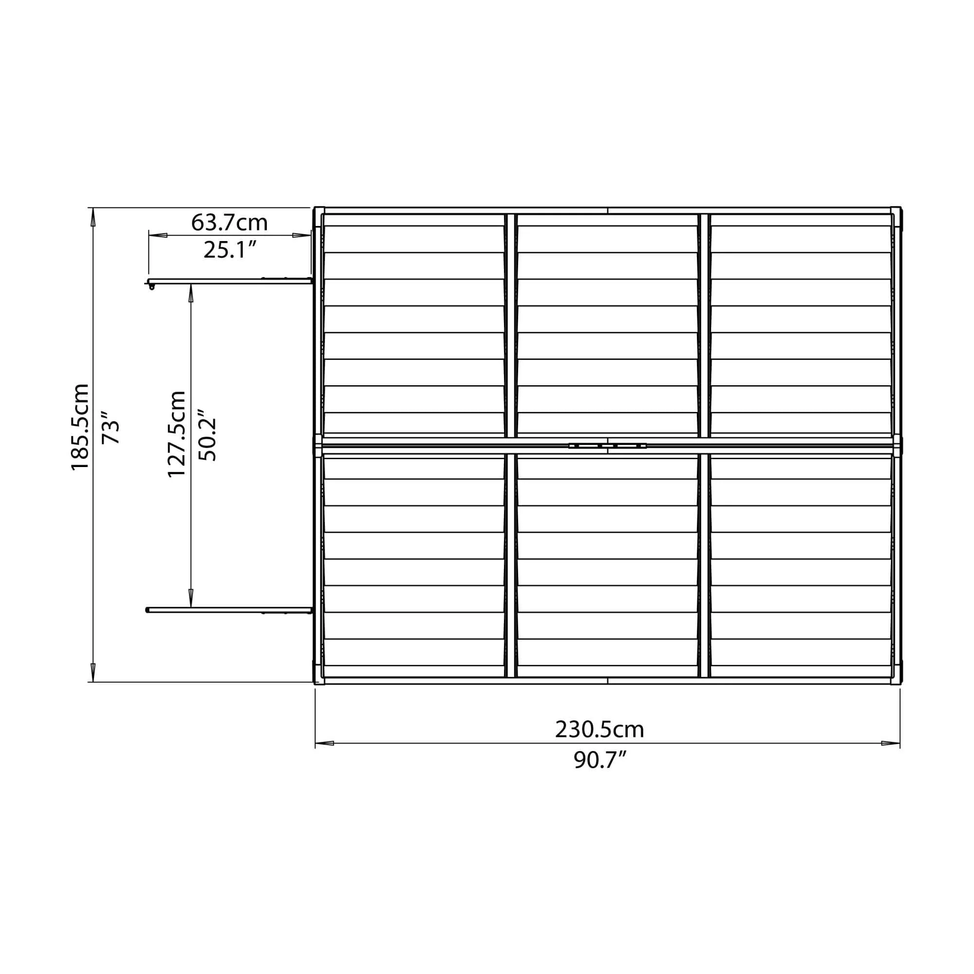 Palram - Canopia | SkyLight Polycarbonate Storage Shed - 6ft Wide - Image 25