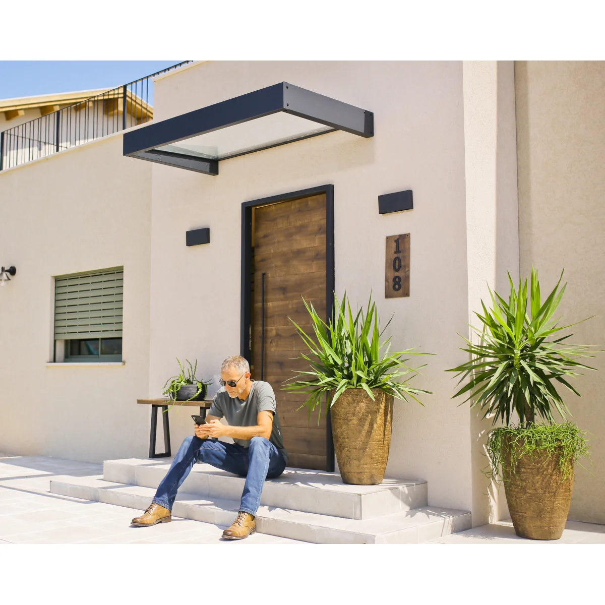 Palram - Canopia | Sophia Door Awning - 3 Ft Wide - Image 23