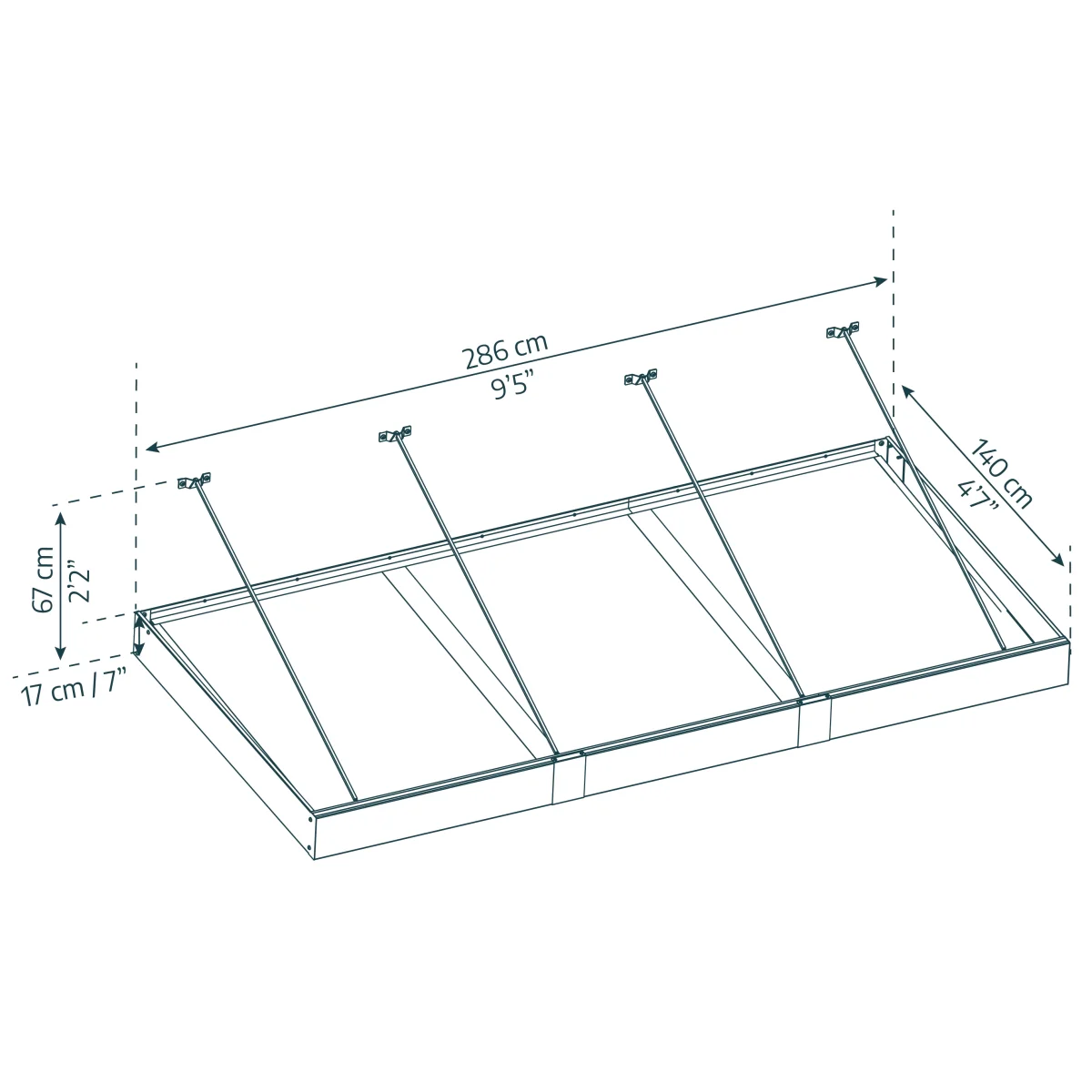 Palram - Canopia | Sophia XL Patio/Entryway/Window Awning - Image 13