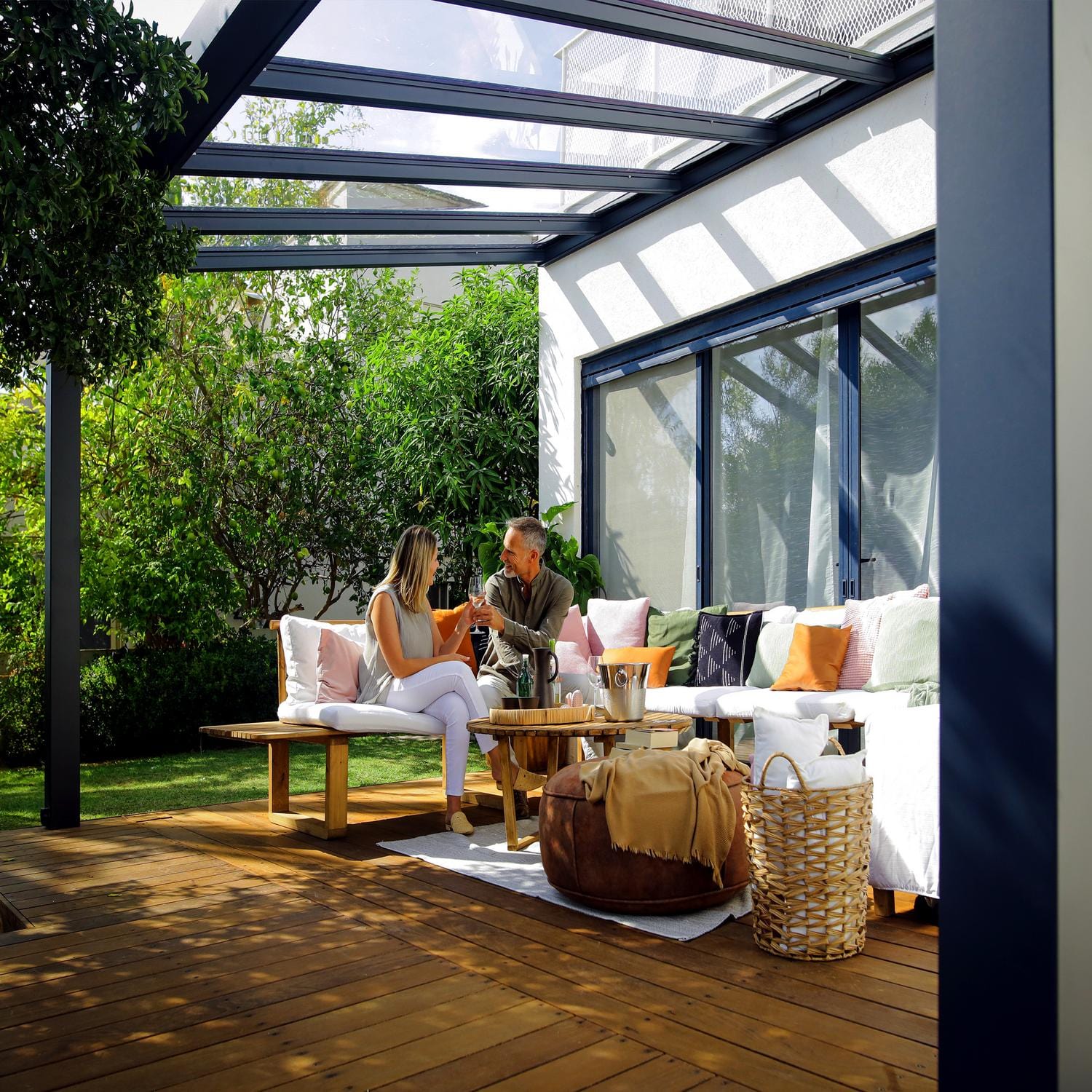 Palram - Canopia | Stockholm 11x17 ft Patio Cover - Gray/Clear - Image 14