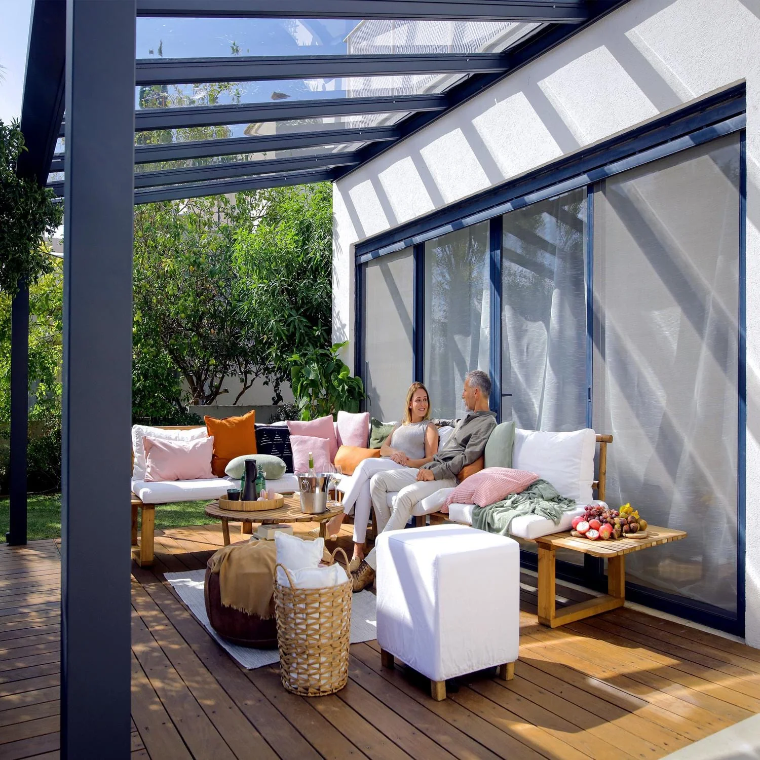 Palram - Canopia | Stockholm 11x17 ft Patio Cover - Gray/Clear - Image 6
