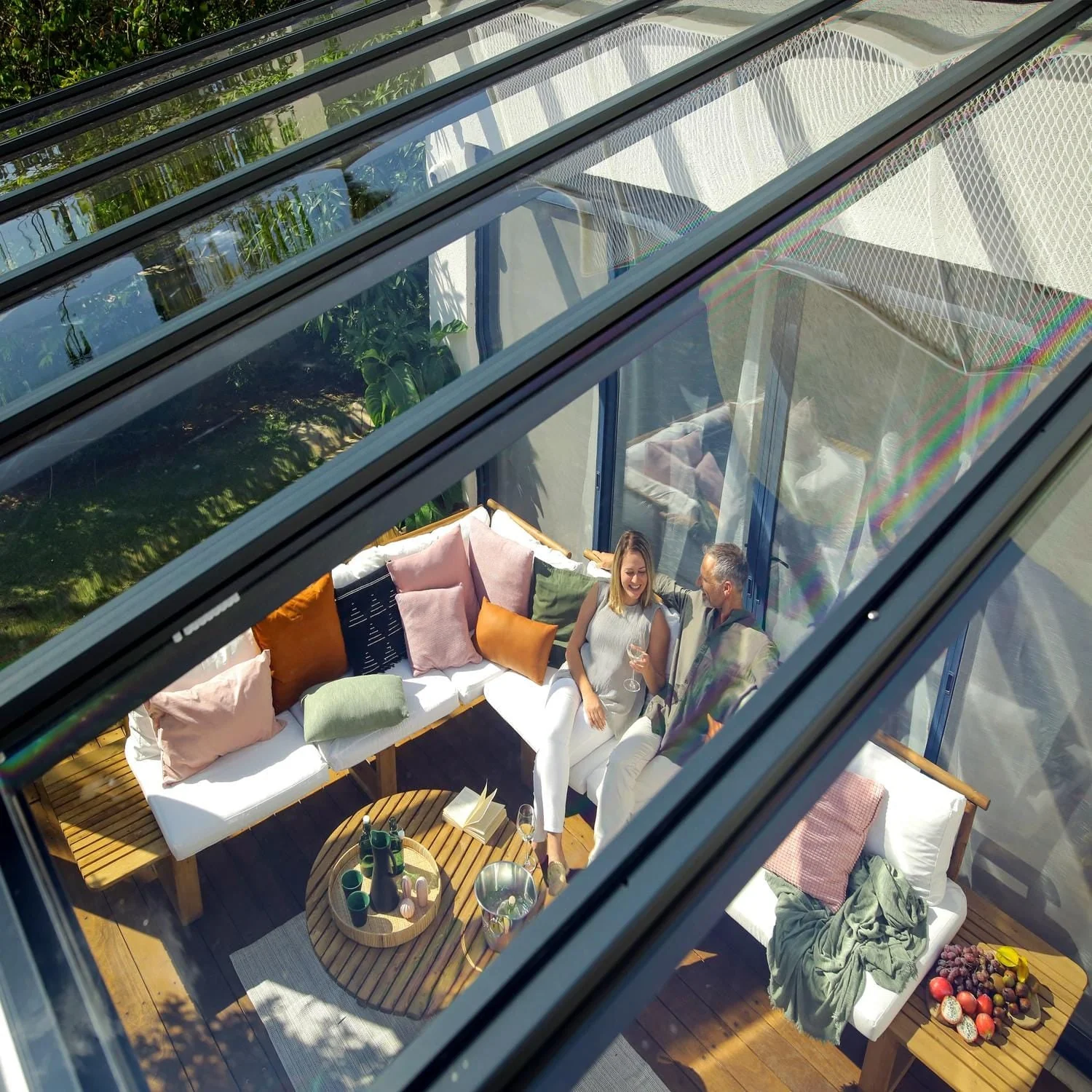 Palram - Canopia | Stockholm 11x17 ft Patio Cover - Gray/Clear - Image 7