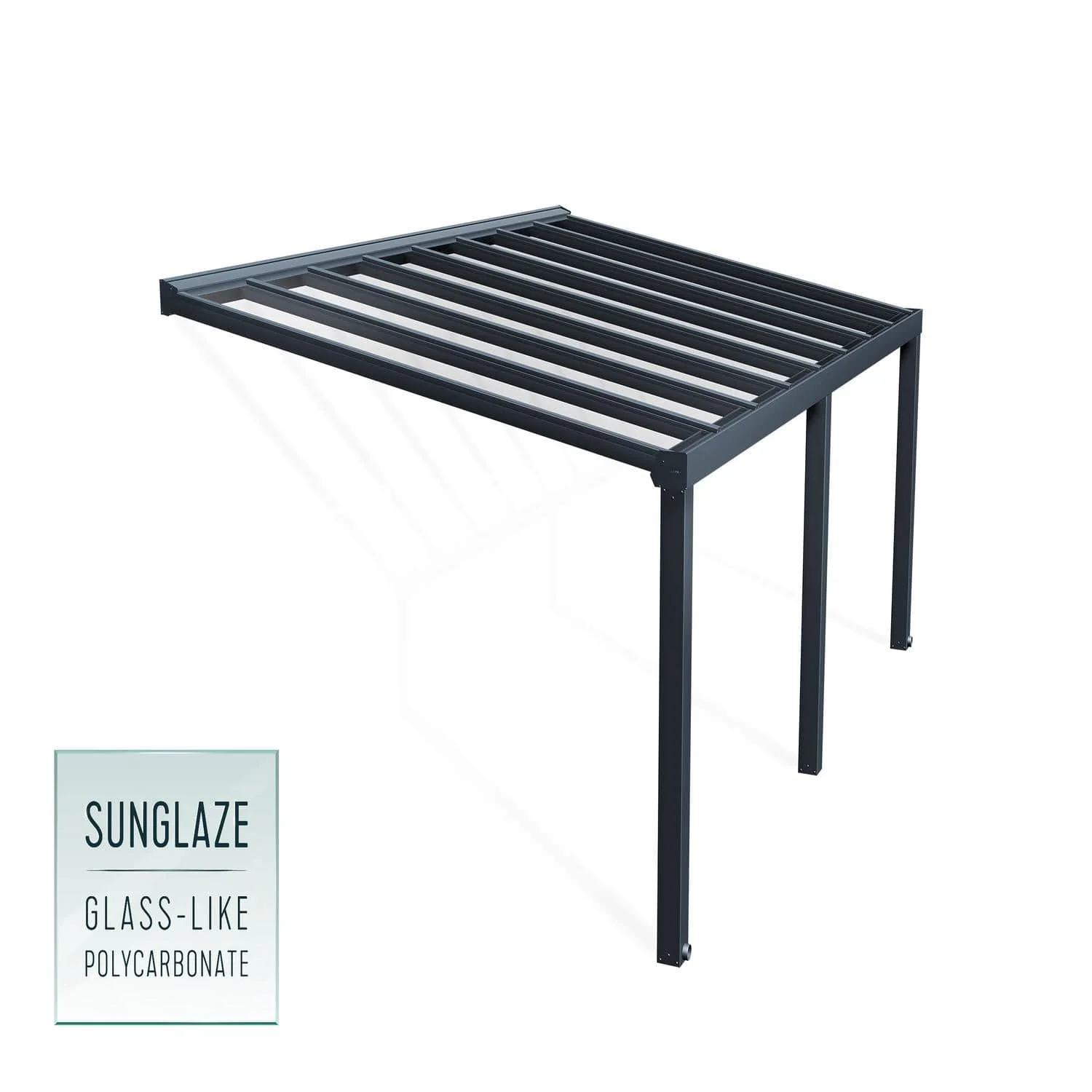 Palram - Canopia | Stockholm 11x19 ft Patio Cover - Gray/Clear - Image 11