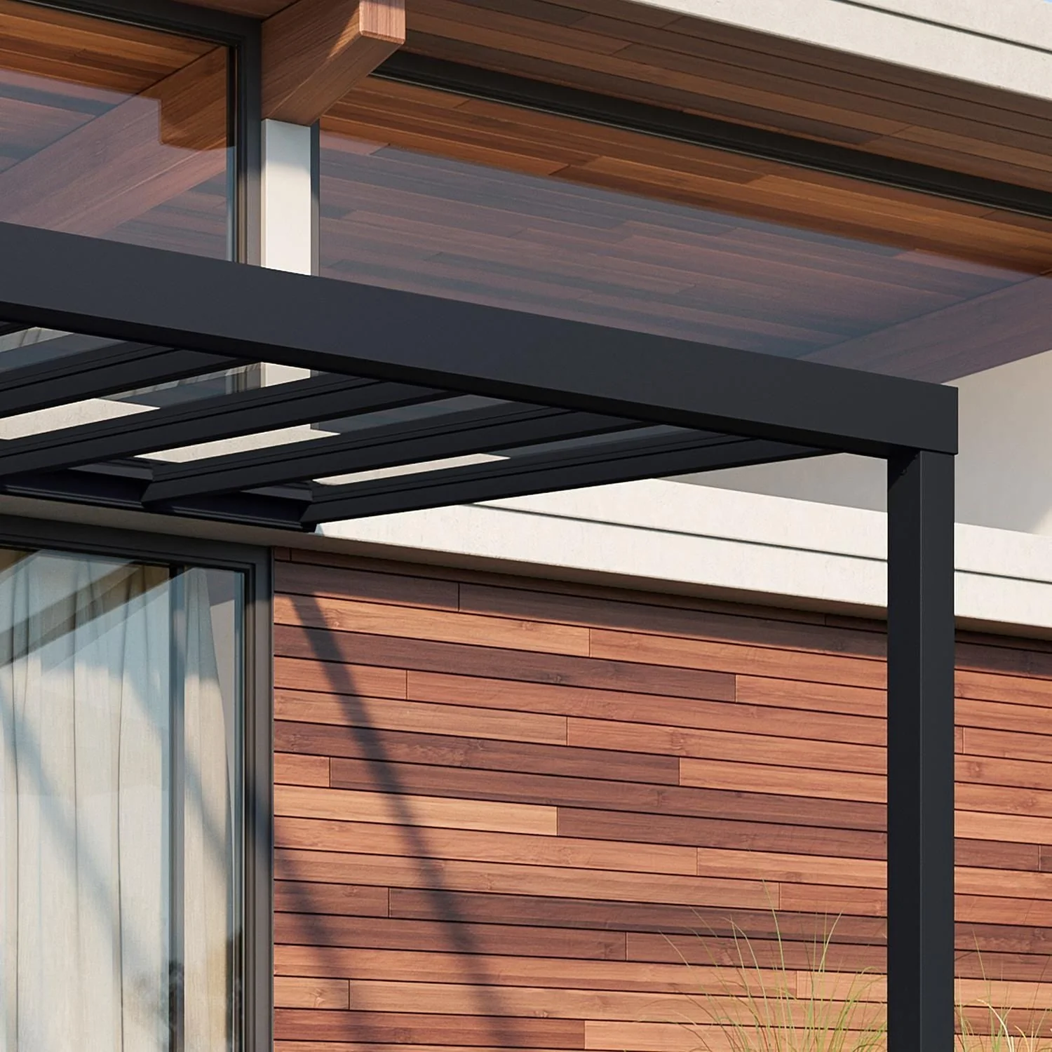 Palram - Canopia | Stockholm 11x19 ft Patio Cover - Gray/Clear - Image 13